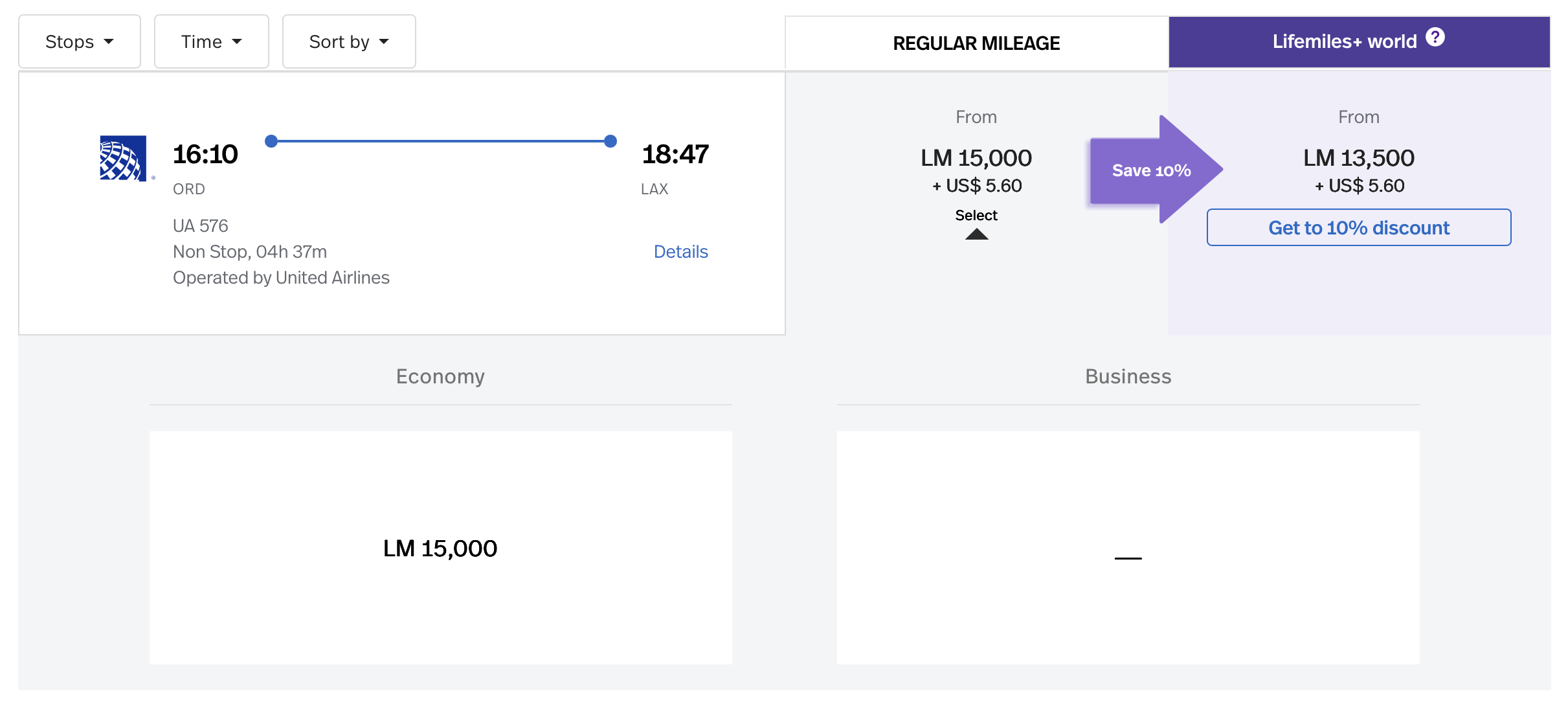 Chicago to Los Angeles LifeMiles Itinerary Chicago to Los Angeles LifeMiles Itinerary
