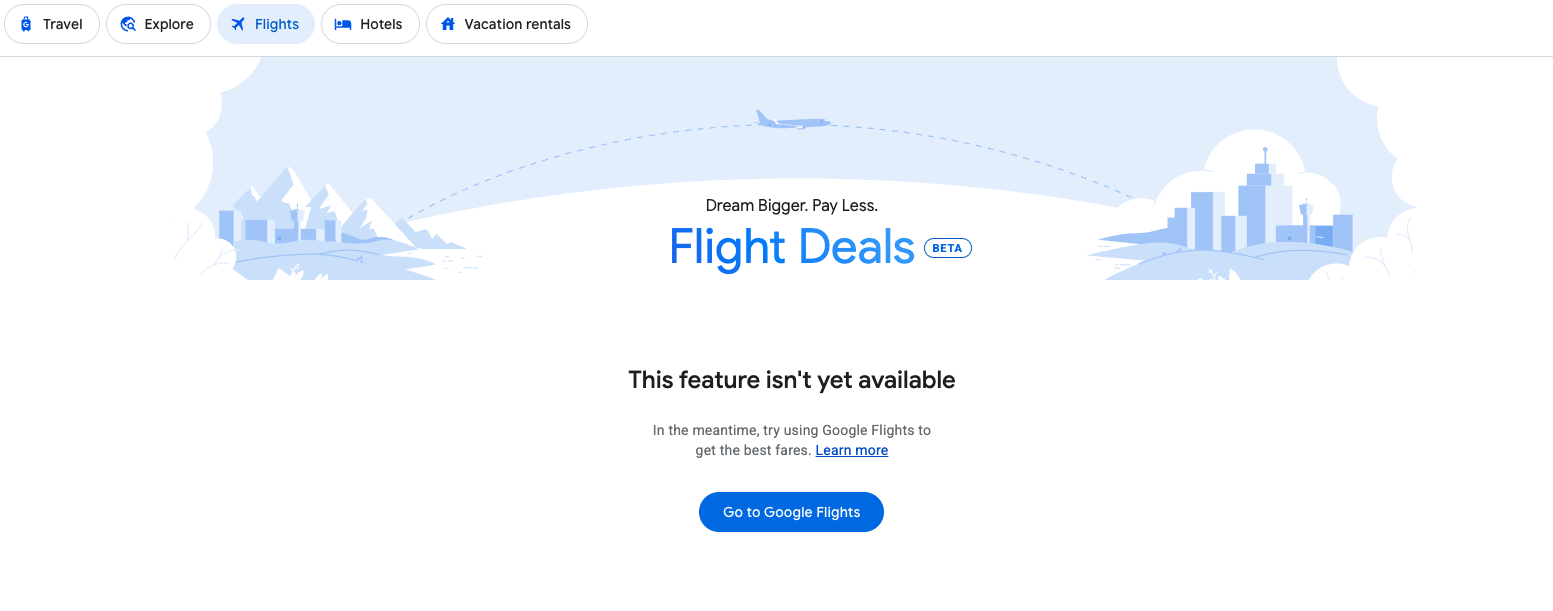 Google Flight Deals