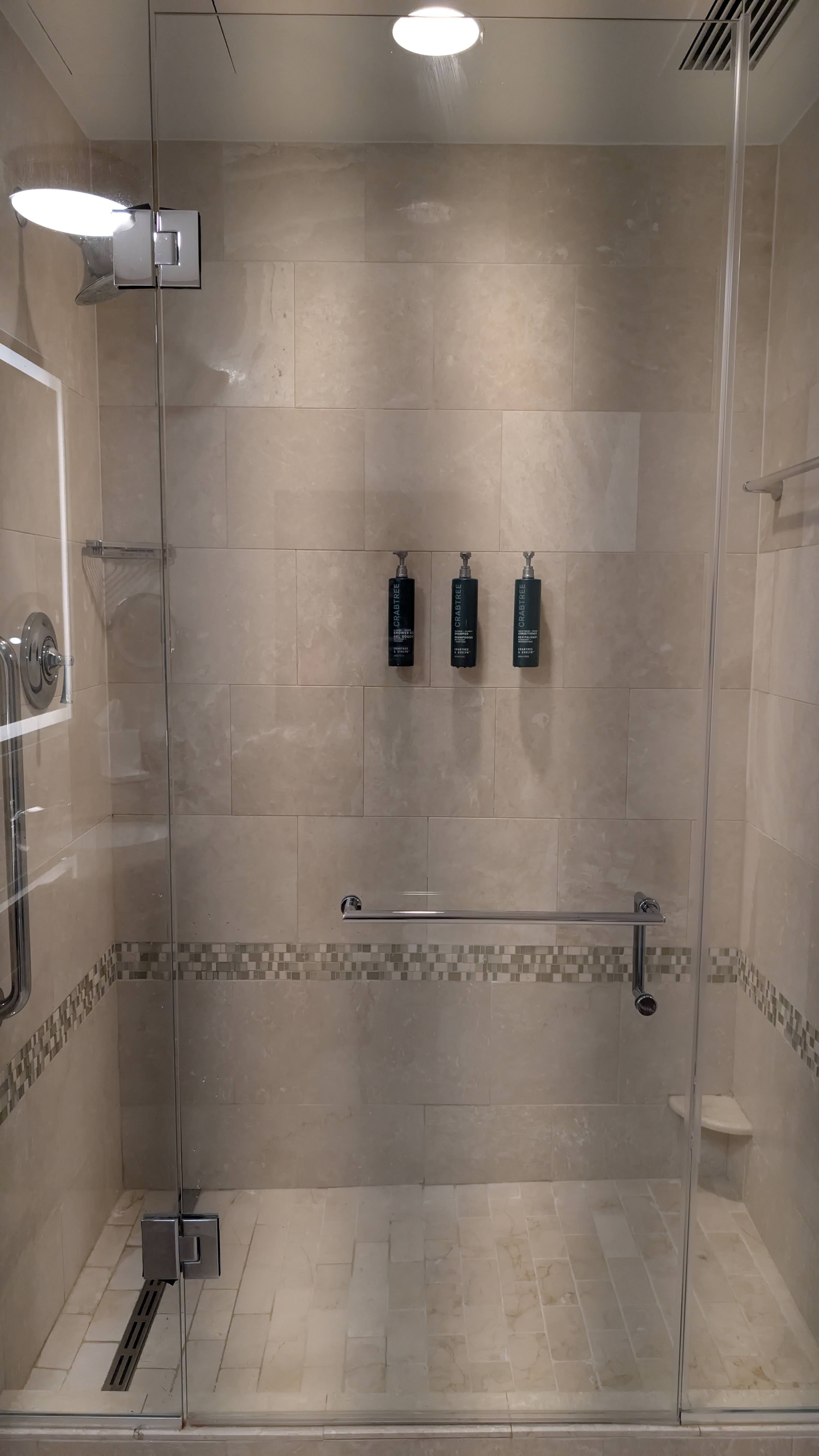 Hilton Americas Houston bathroom shower