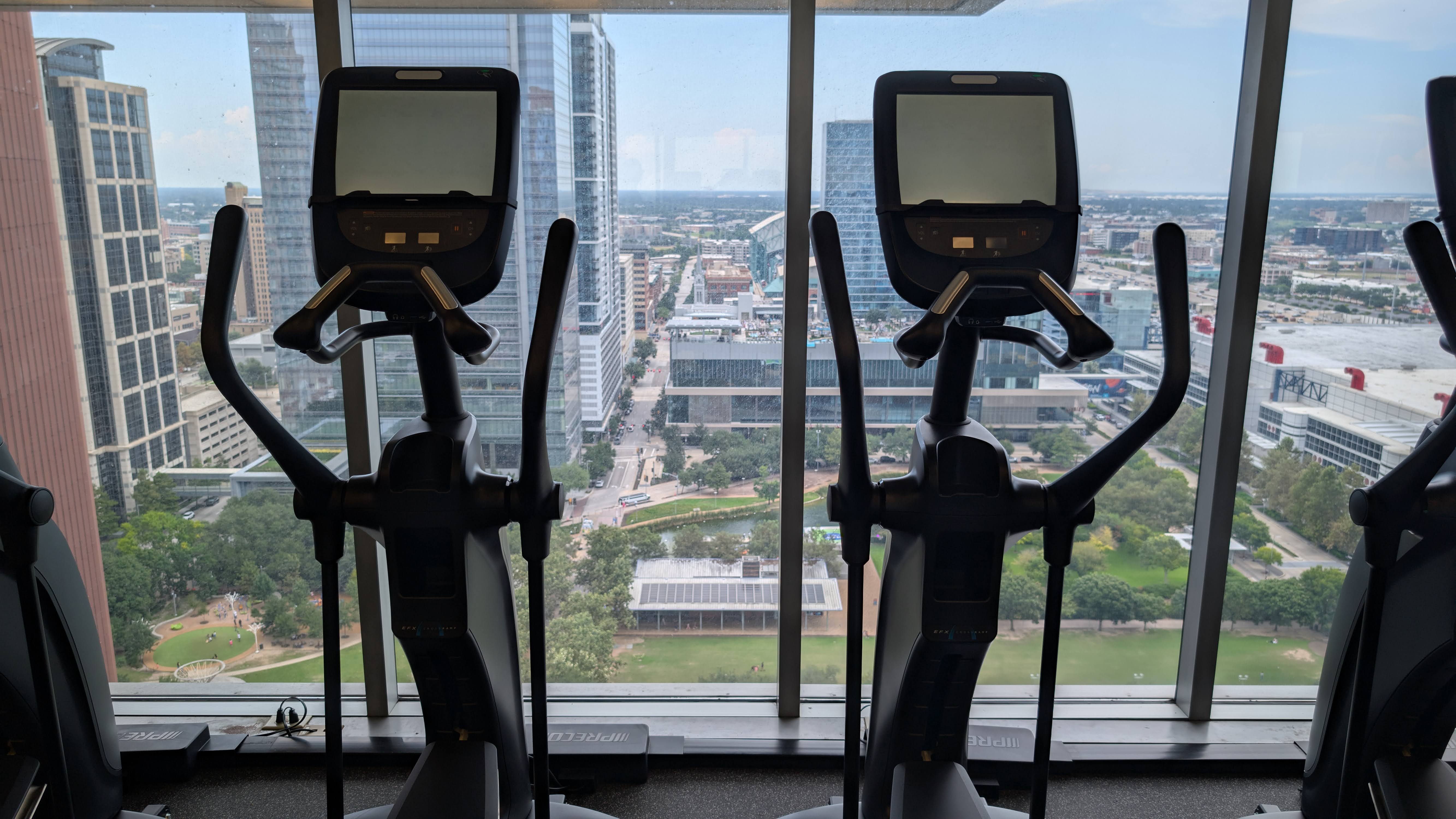 Hilton Americas Houston fitness center view