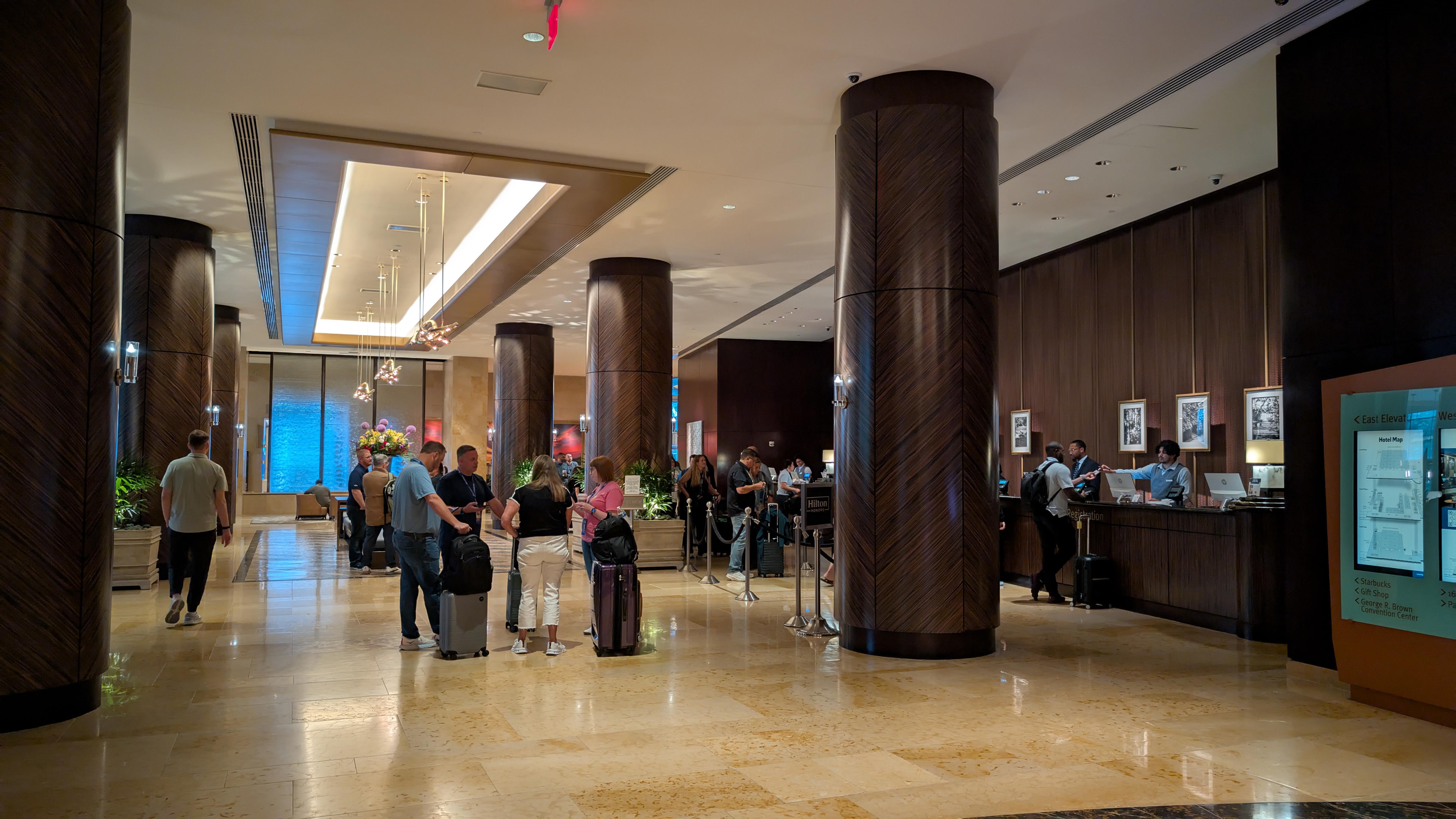 Hilton Americas Houston large group check in