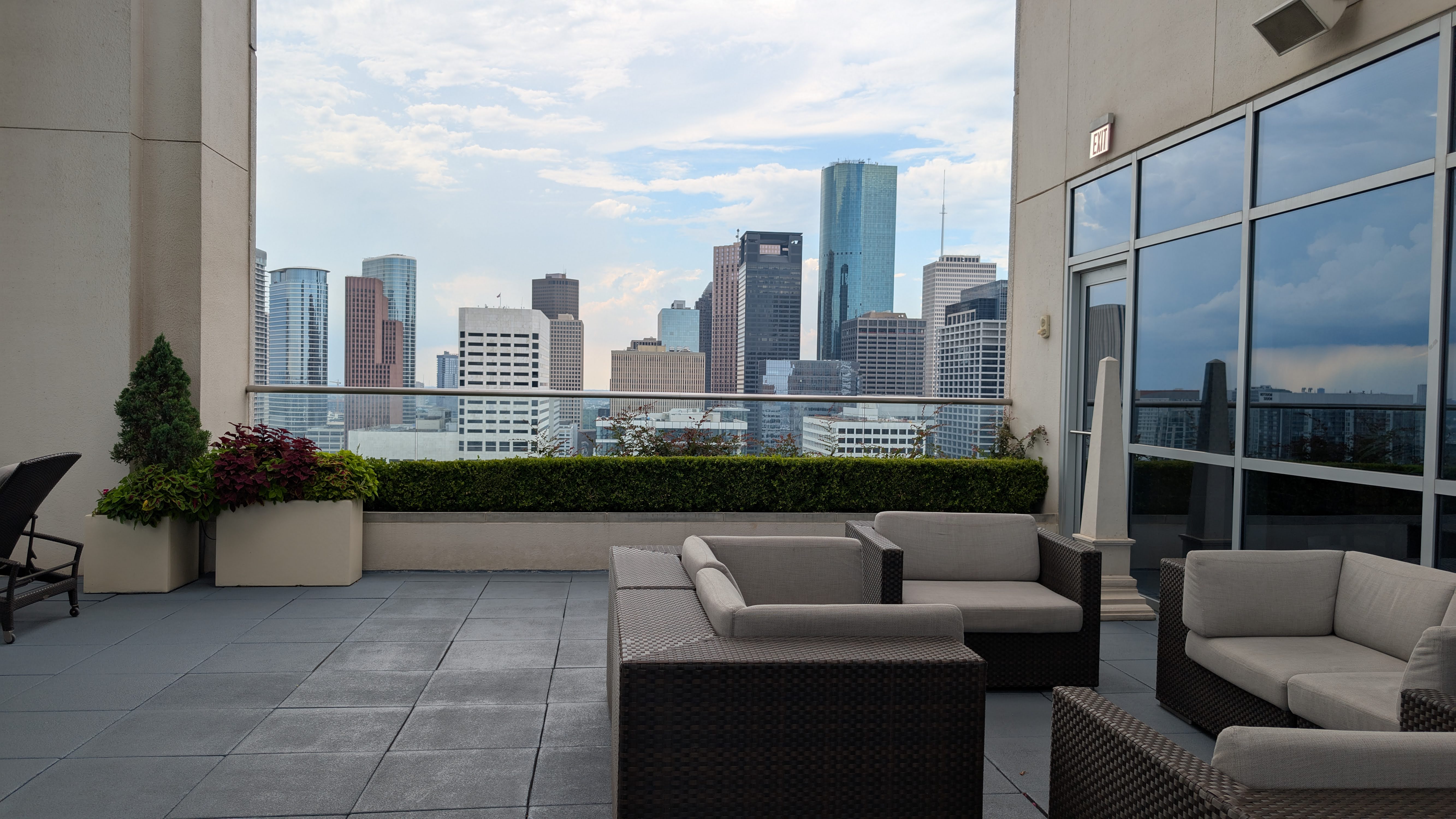 Hilton Americas Houston rooftop terrace