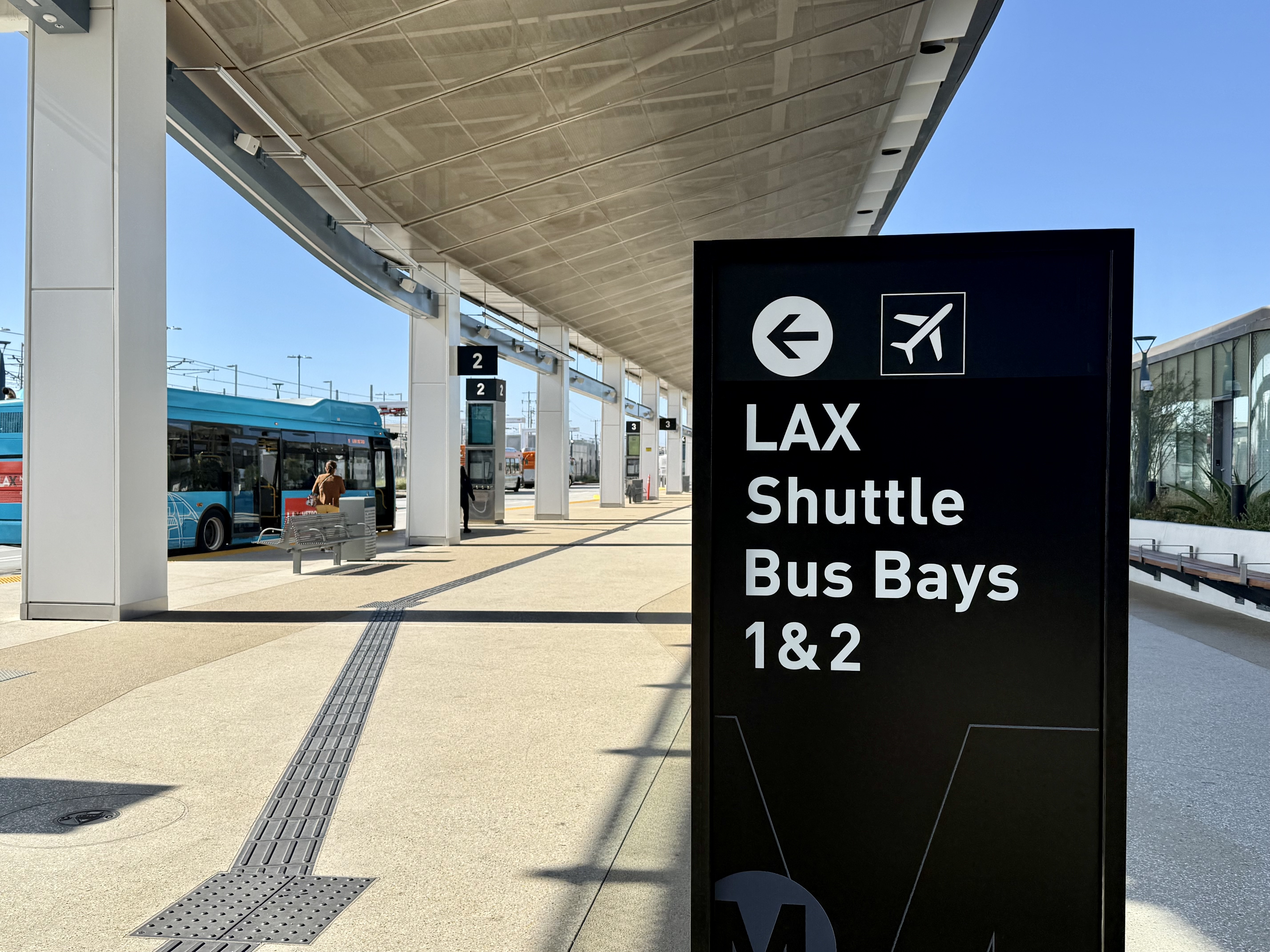 LAX Shuttle bus bays LAX Shuttle bus bays