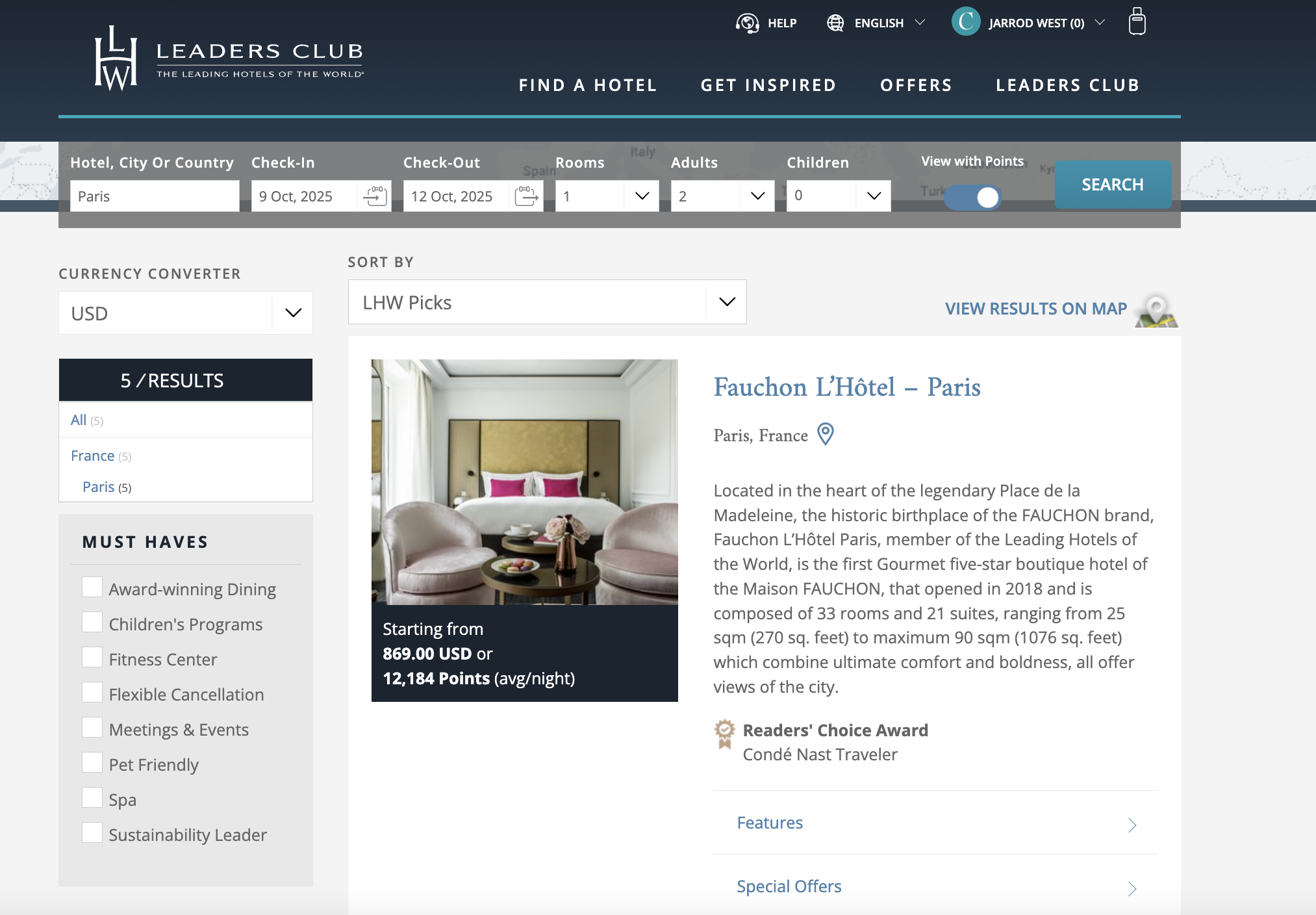 LHW booking example LHW booking example