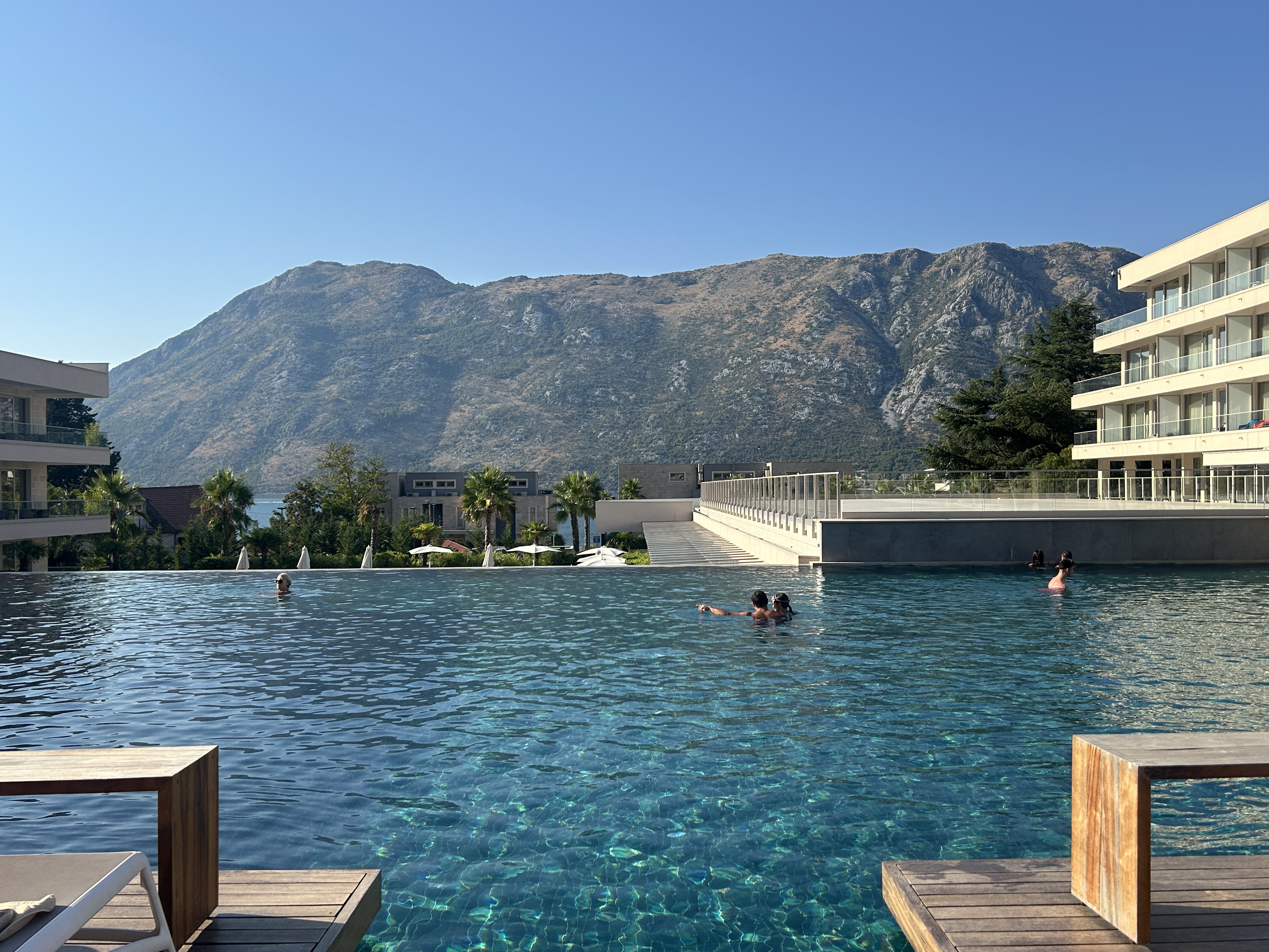 Main pool at the Hyatt Regency Kotor Bay