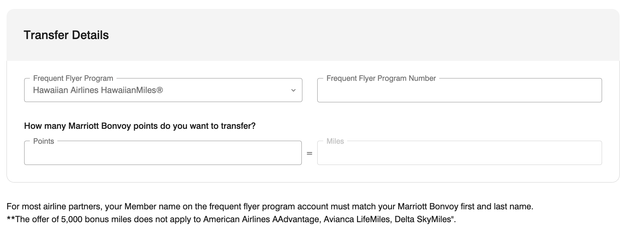 Marriott transfer page Hawaiian August 2025 Marriott transfer page Hawaiian August 2025