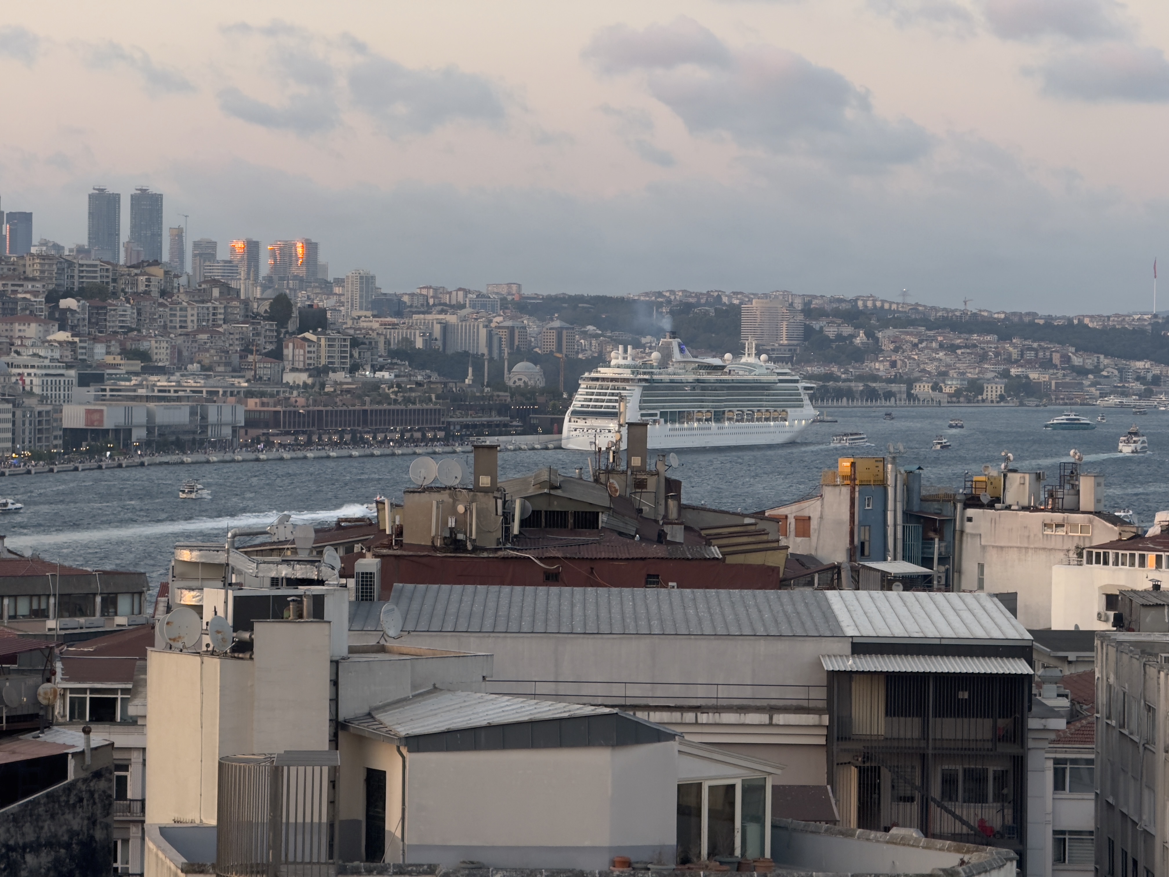 Orient Occident Hotel Istanbul Bosphorus view from roof