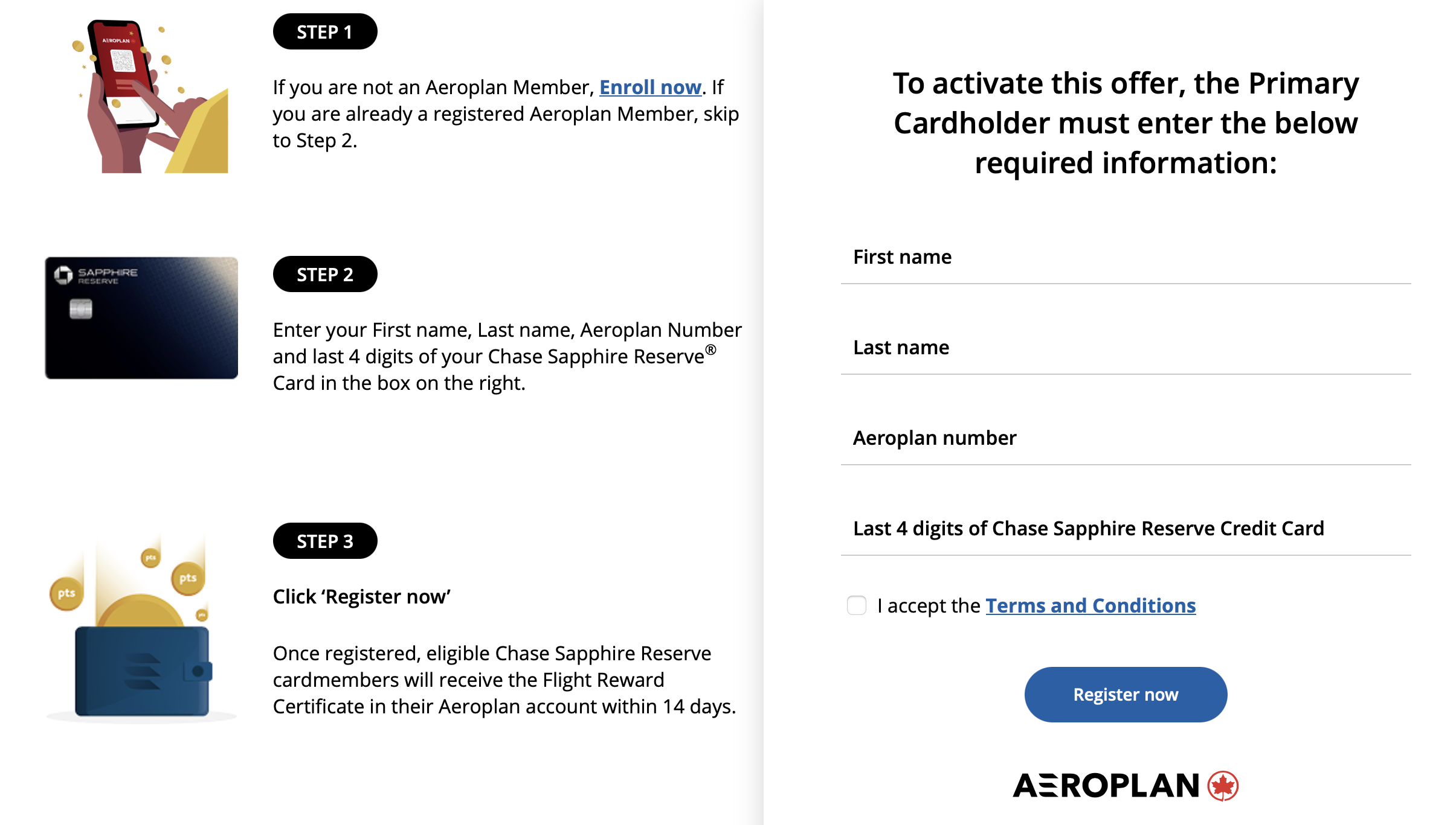 Sapphire Reserve Aeroplan Promotion