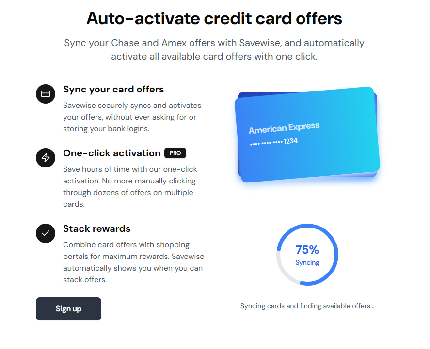 Savewise auto activate card offers Savewise auto activate card offers