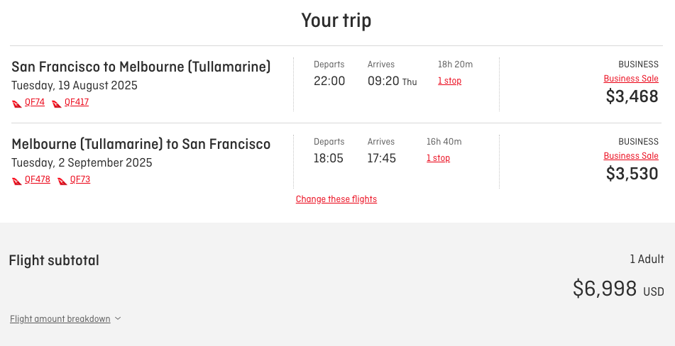 Qantas superjumbo sale business