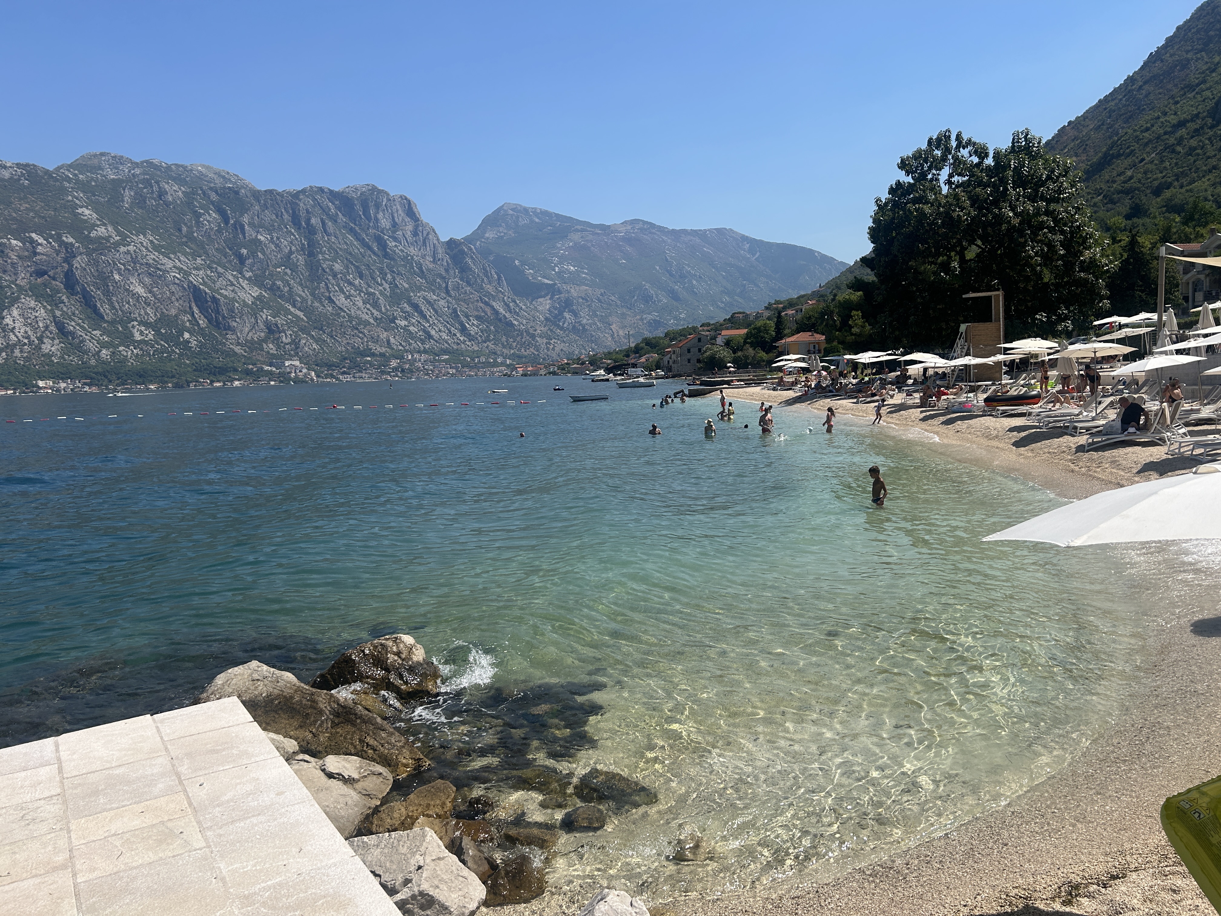 Sea and beach at Hyatt Regency Kotor Bay Sea and beach at Hyatt Regency Kotor Bay