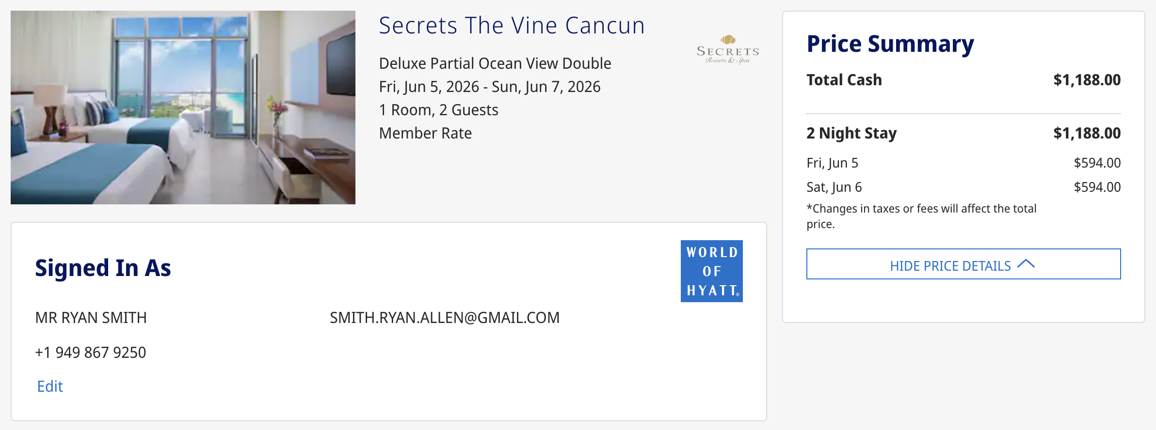 Secrets Vine Cancun direct rate Secrets Vine Cancun direct rate
