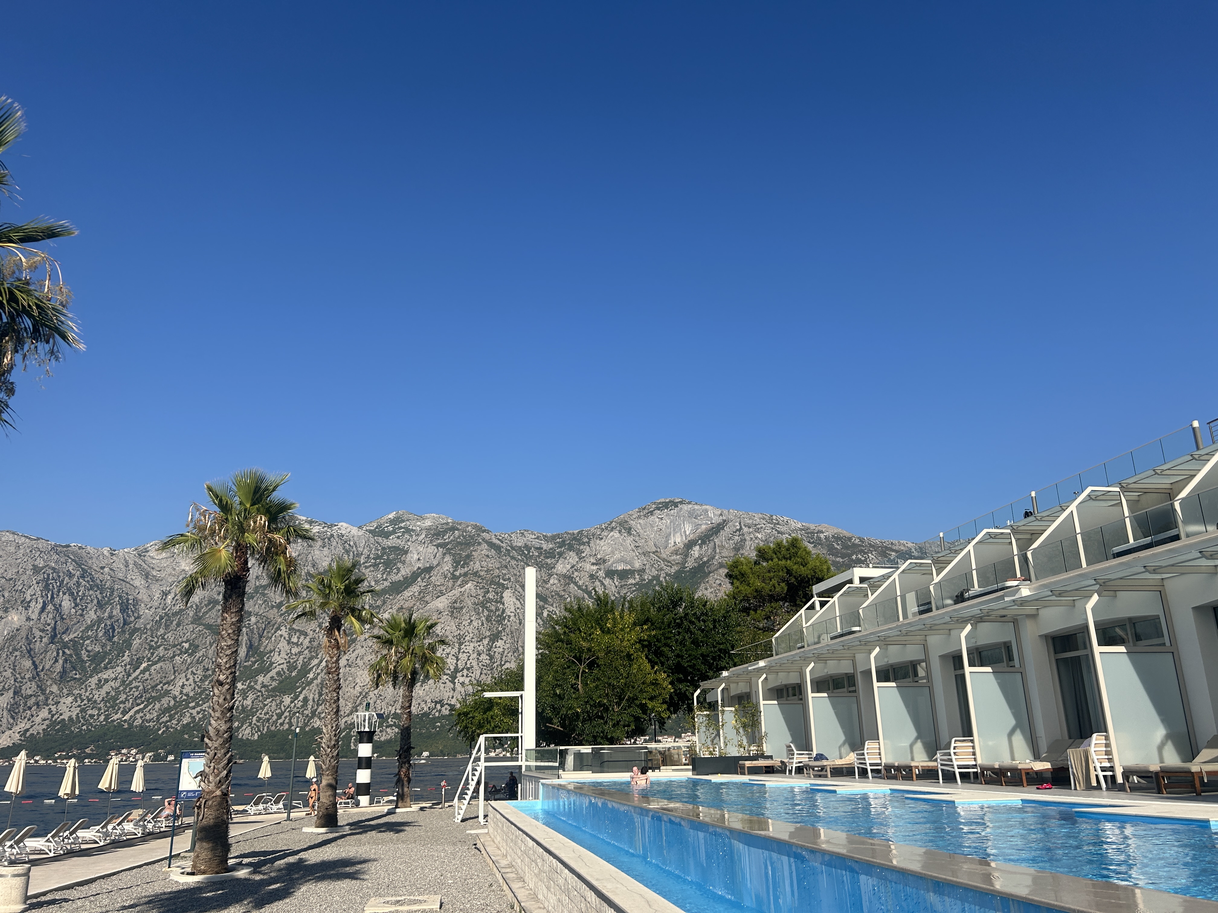Swim up suites at the Hyatt Regency Kotor Bay