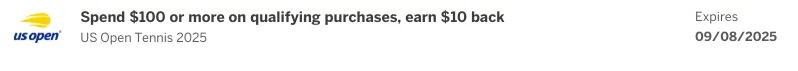 US Open Amex Offer