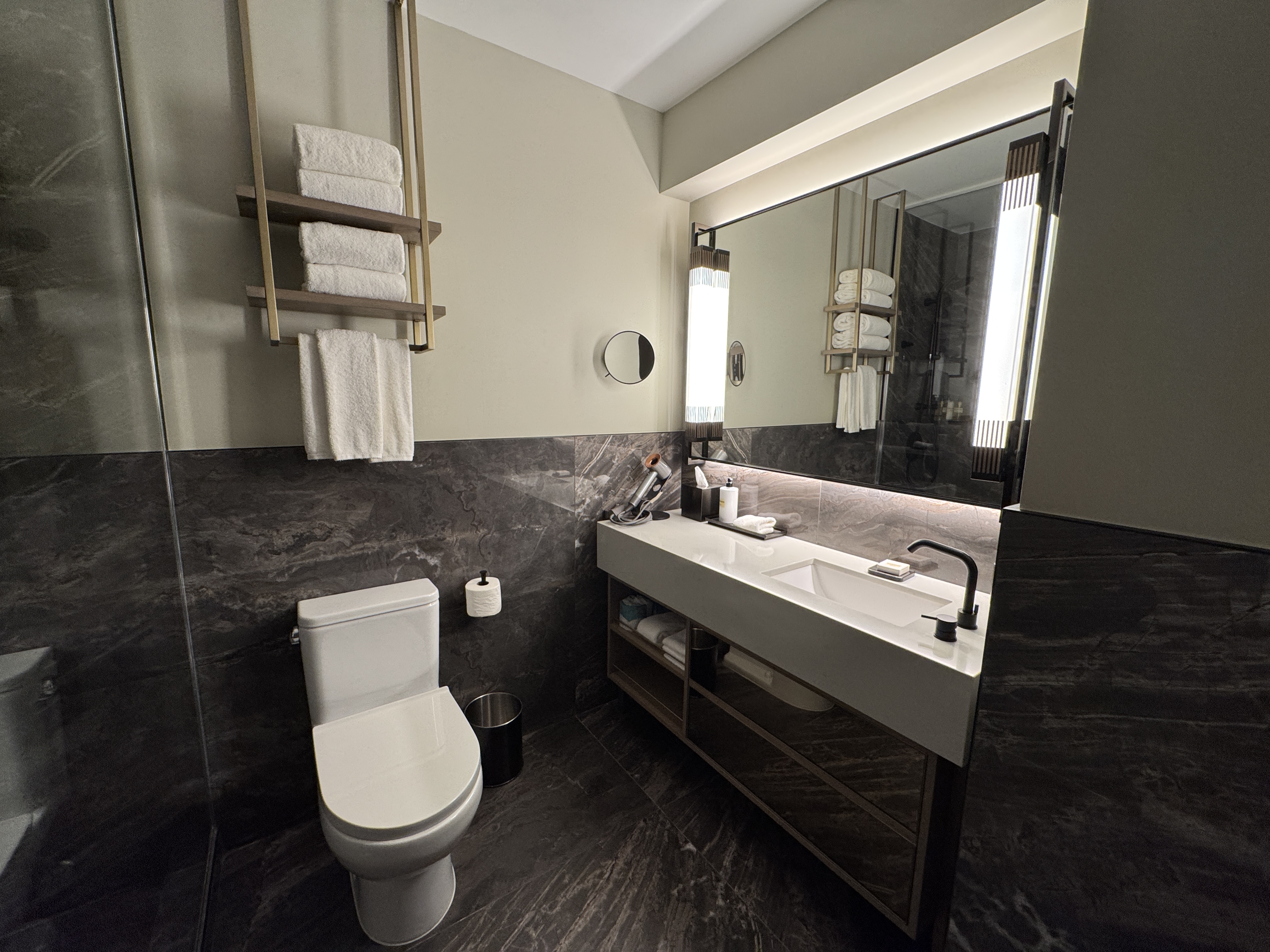 Upper Stories king studio suite bathroom