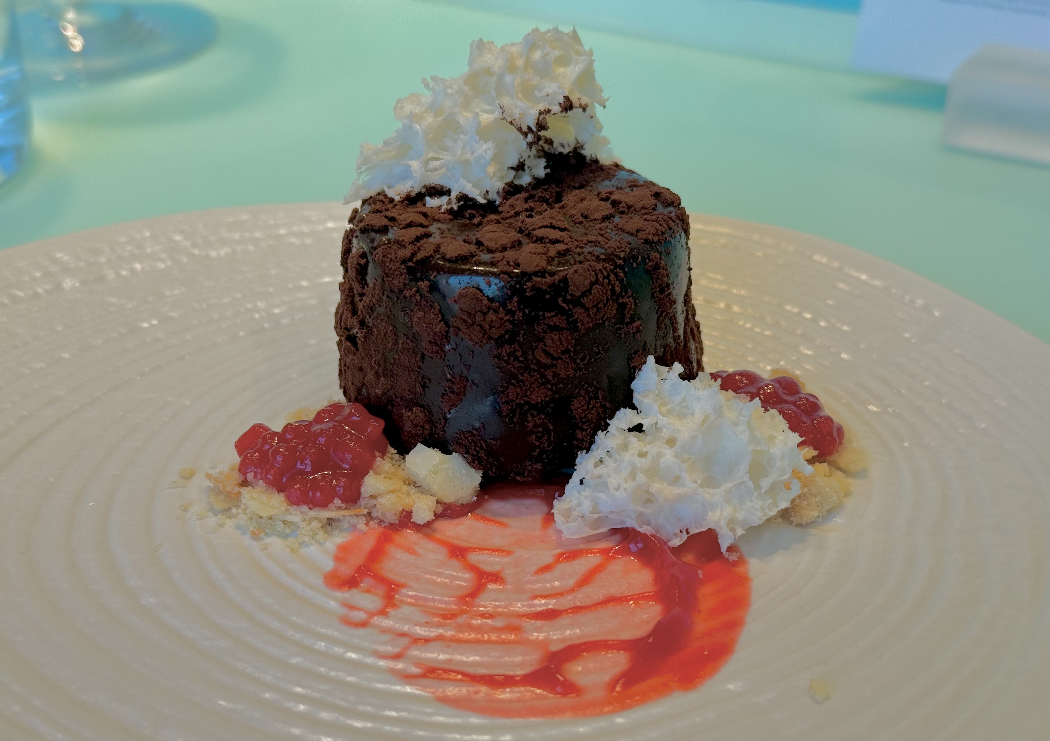 Virgin Voyages Brilliant Lady Test Kitchen dessert Virgin Voyages Brilliant Lady Test Kitchen dessert