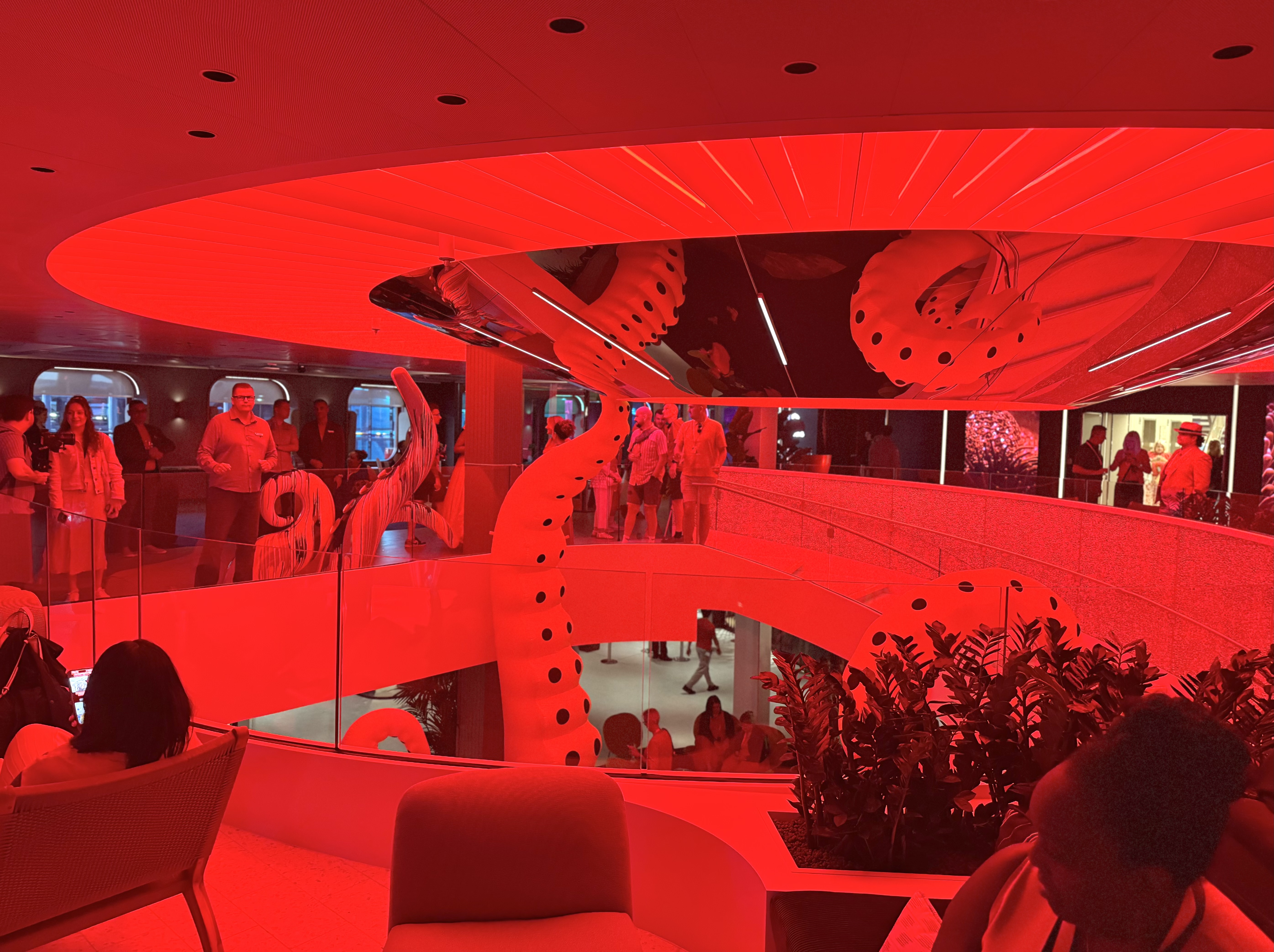 Virgin Voyages Brilliant Lady Test Kitchen evening show Virgin Voyages Brilliant Lady Test Kitchen evening show