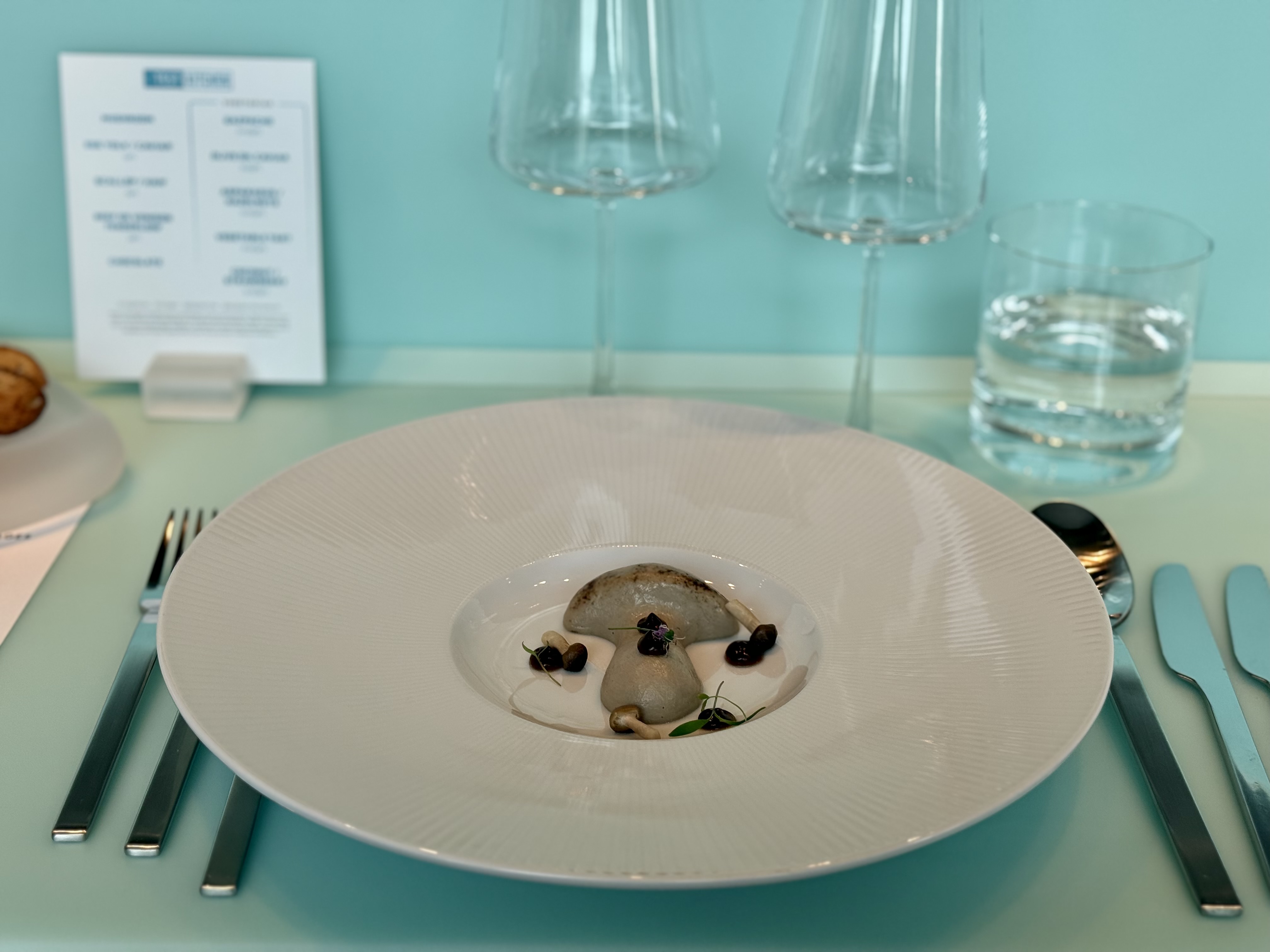 Virgin Voyages Brilliant Lady Test Kitchen mushroom starter Virgin Voyages Brilliant Lady Test Kitchen mushroom starter