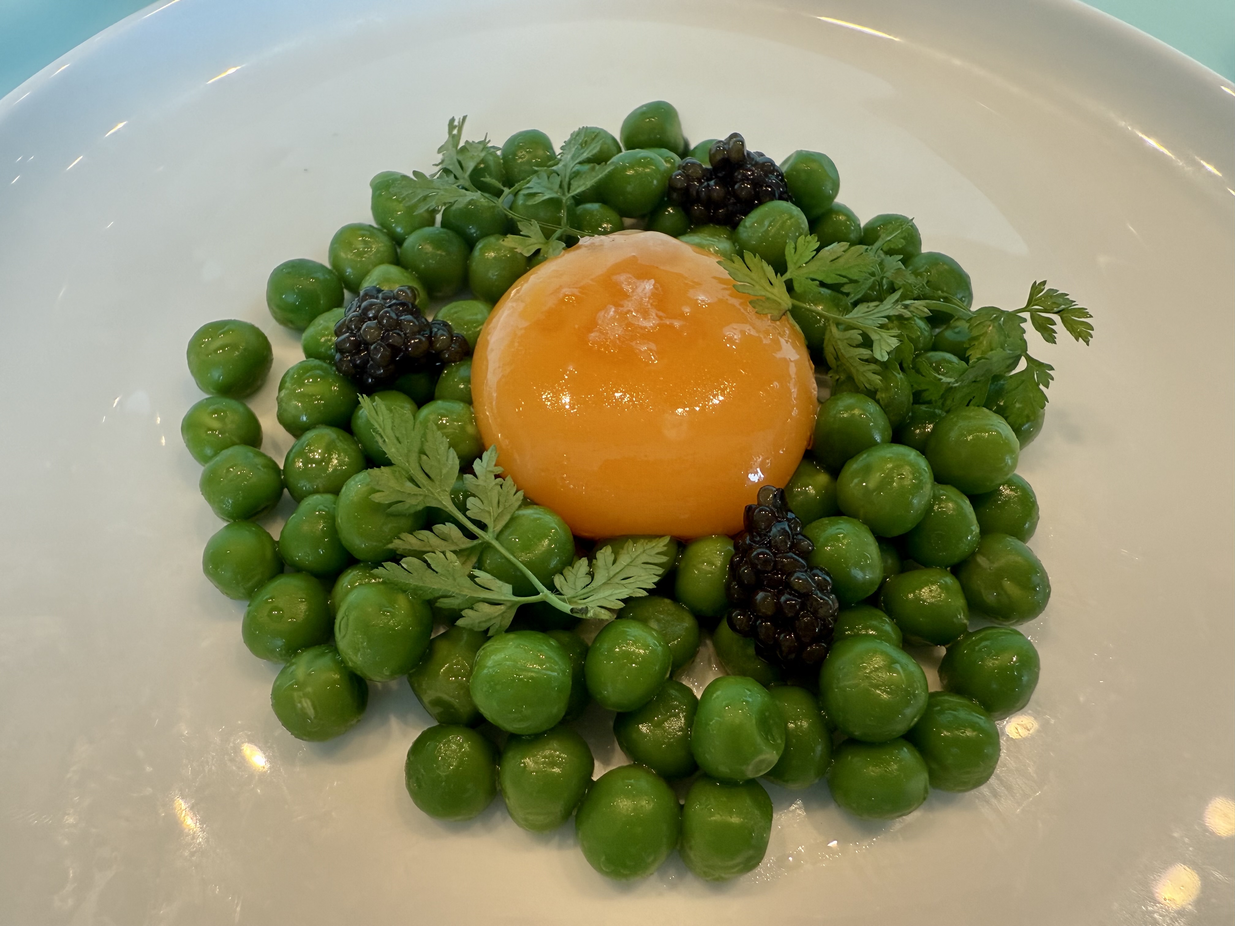 Virgin Voyages Brilliant Lady Test Kitchen peas Virgin Voyages Brilliant Lady Test Kitchen peas