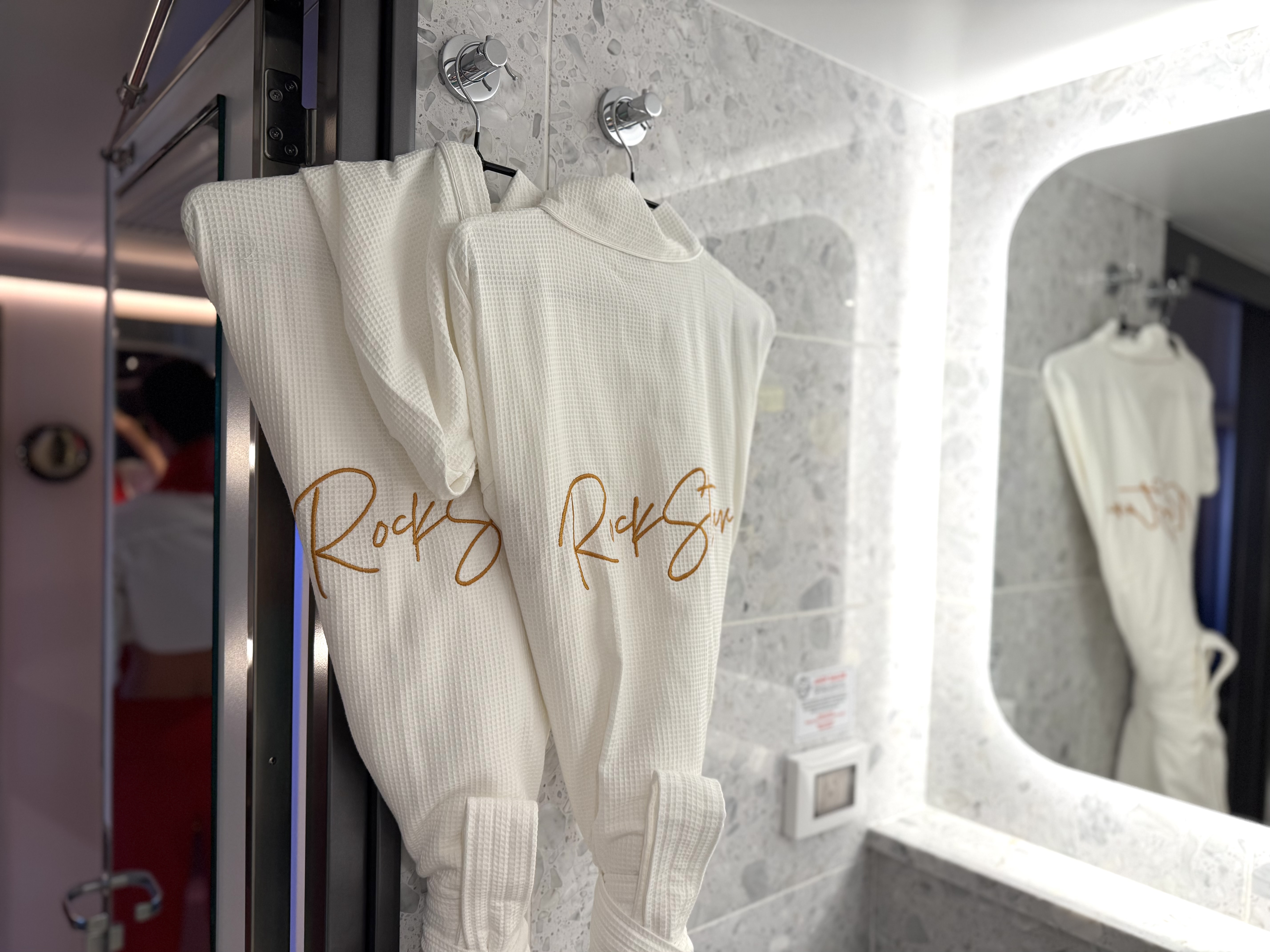 Virgin Voyages Brilliant Lady bathrobes Virgin Voyages Brilliant Lady bathrobes