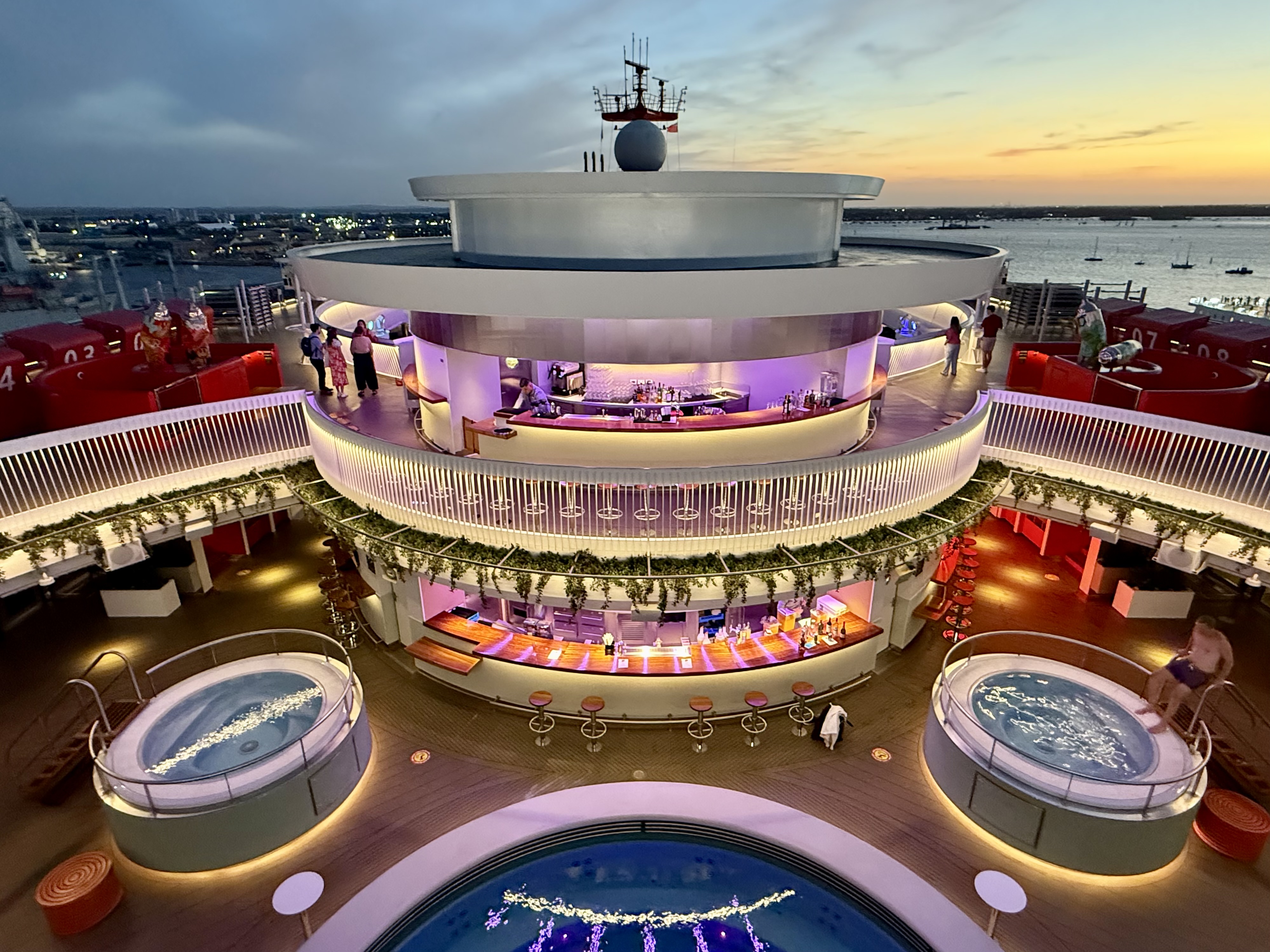 Virgin Voyages Brilliant Lady pool and bar Virgin Voyages Brilliant Lady pool and bar