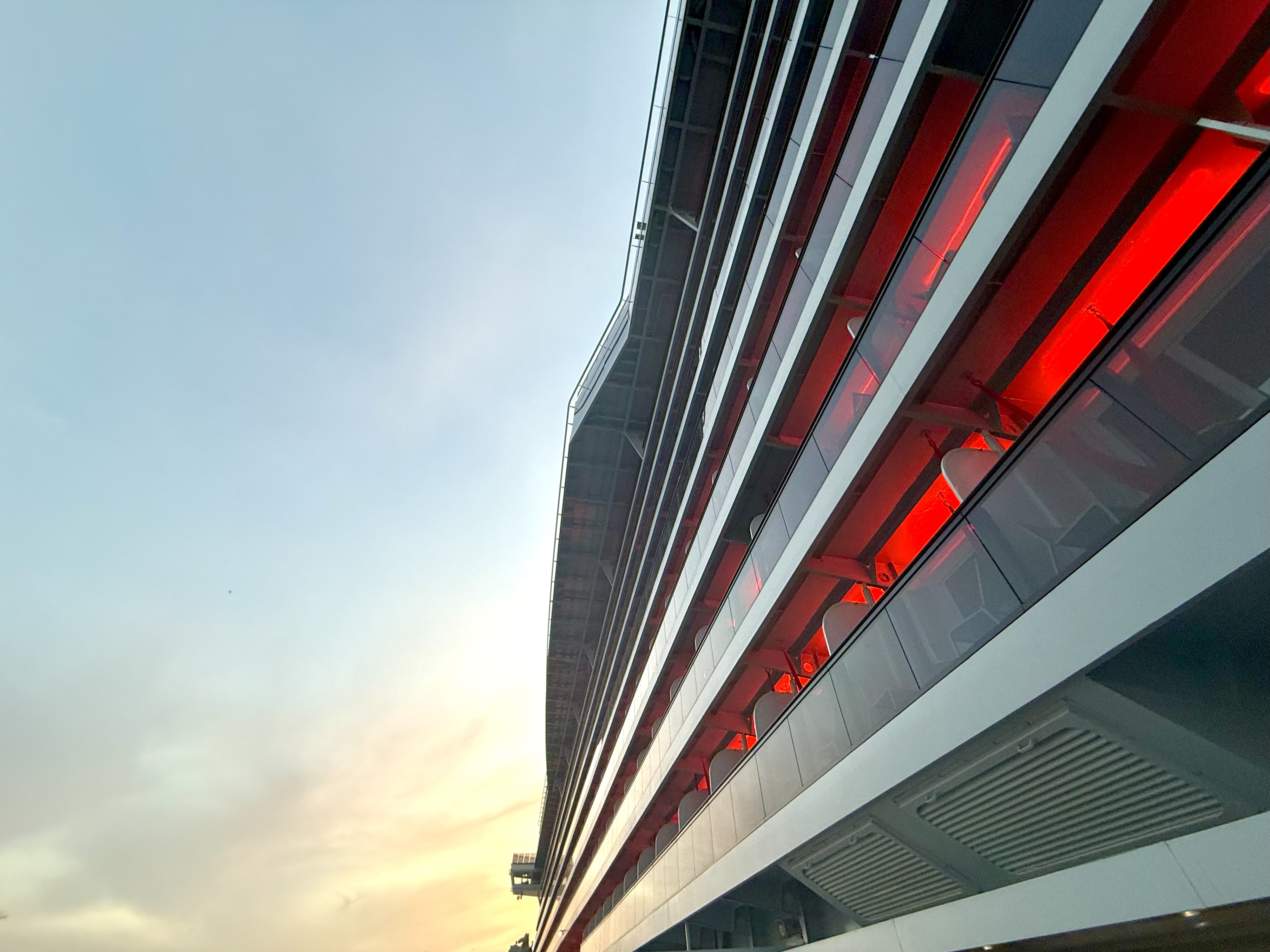 Virgin Voyages Brilliant Lady sunset Virgin Voyages Brilliant Lady sunset