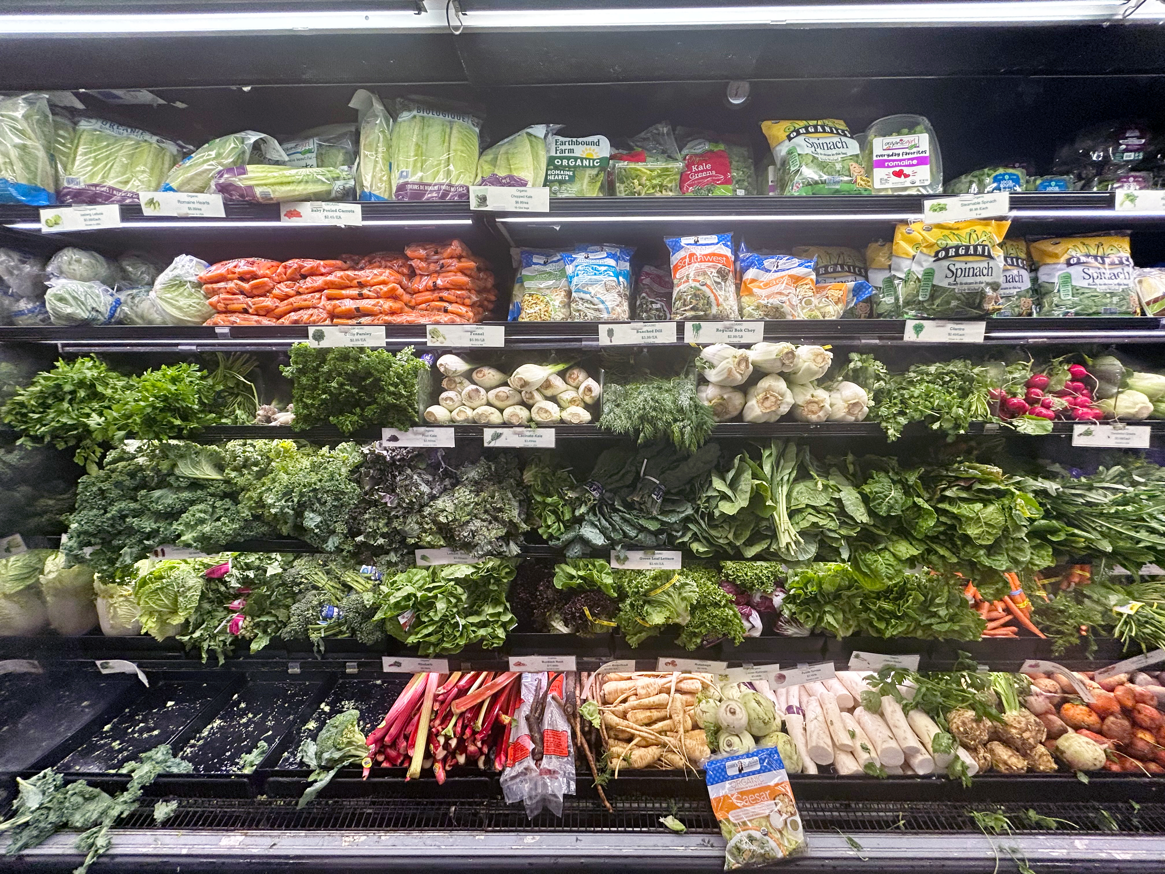 groceries supermarket greens salads