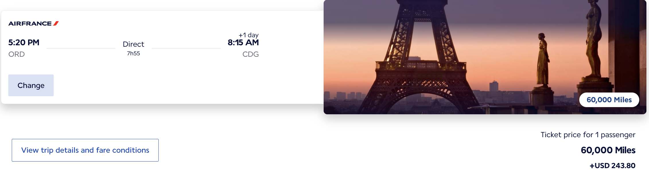 Air France 60K ORD CDG Air France 60K ORD CDG