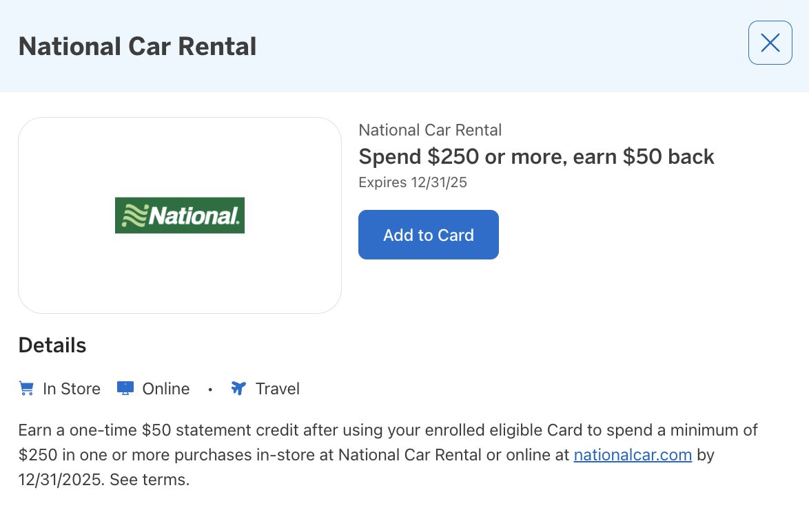 Amex Offer National September 2025 Amex Offer National September 2025