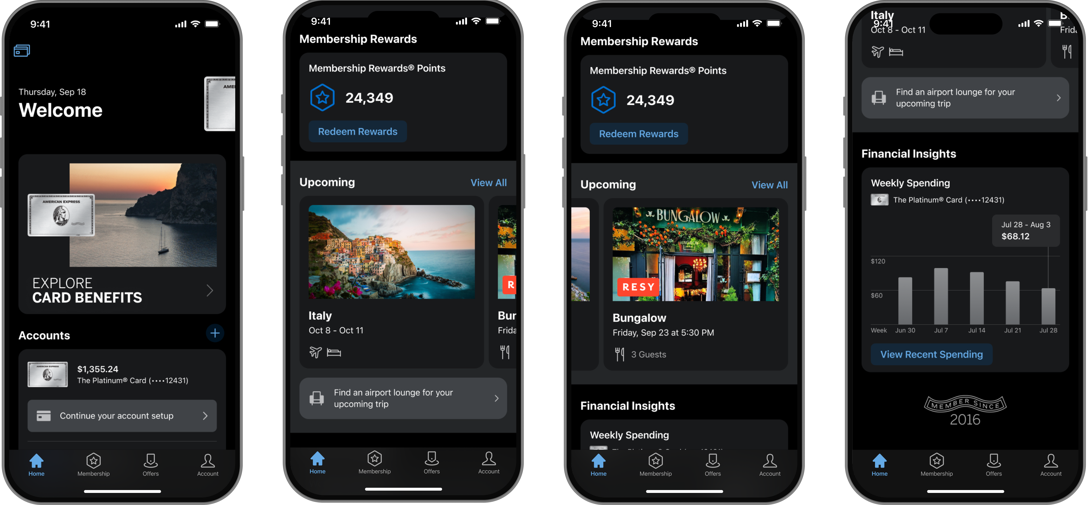 Amex mobile app home screen update Amex mobile app home screen update