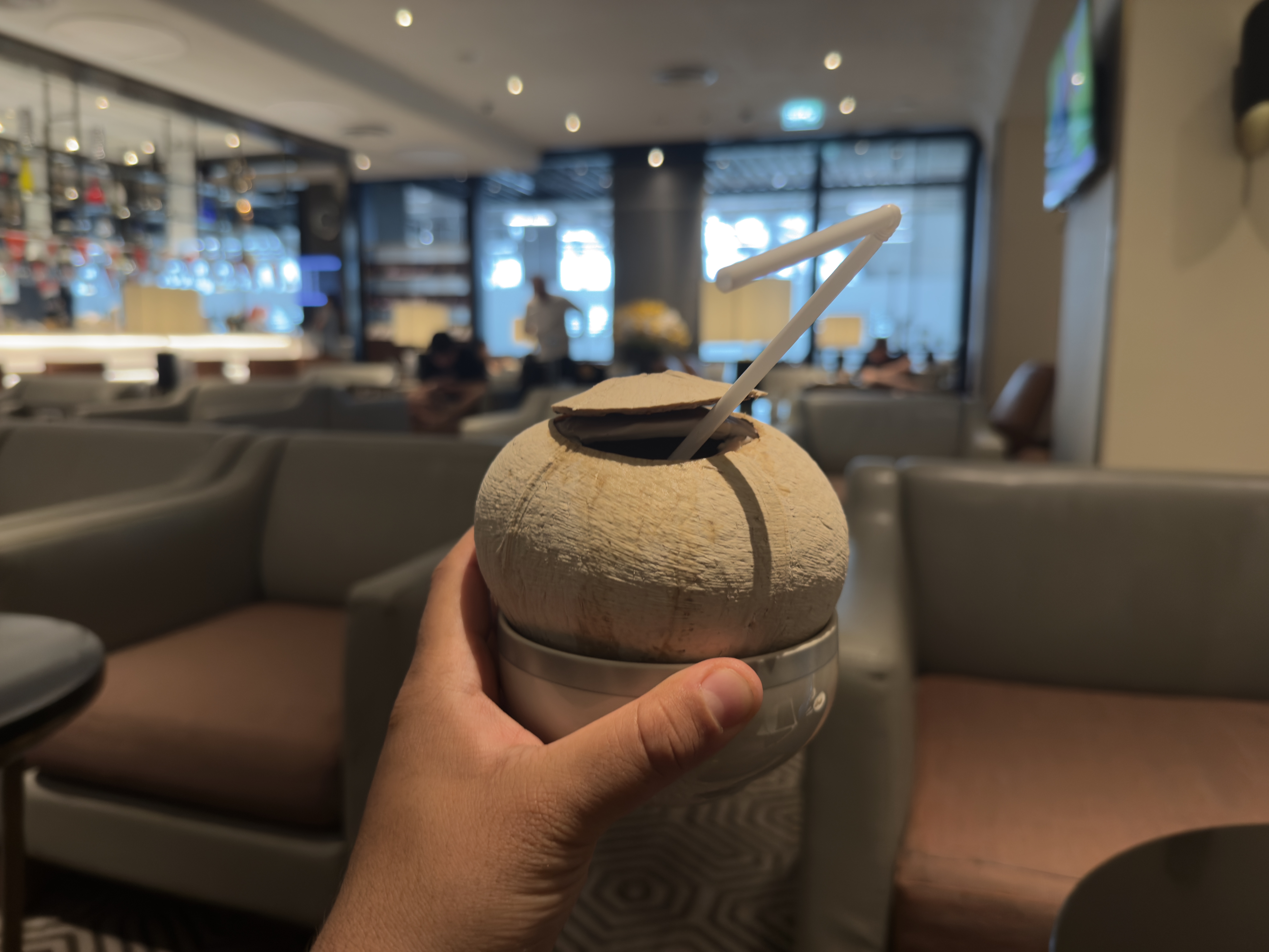 Bangkok Singapore Lounge coconut drink Bangkok Singapore Lounge coconut drink