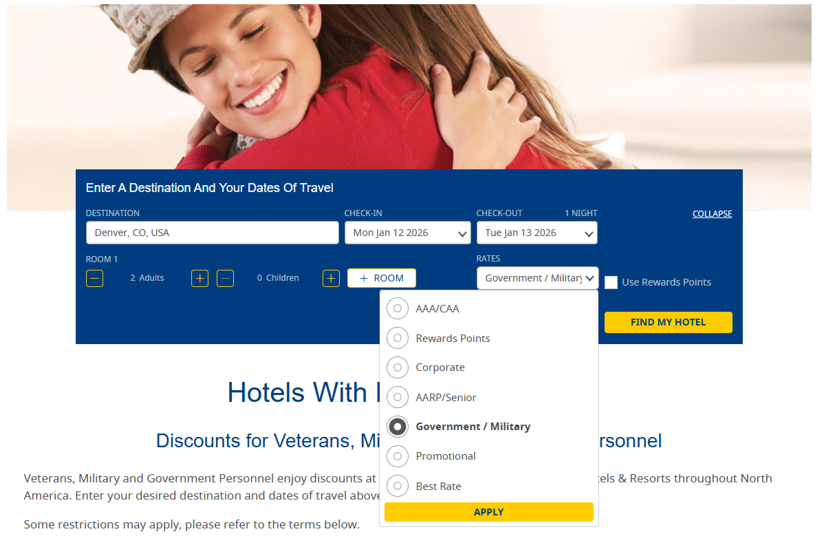 Best Western military discount Best Western military discount search