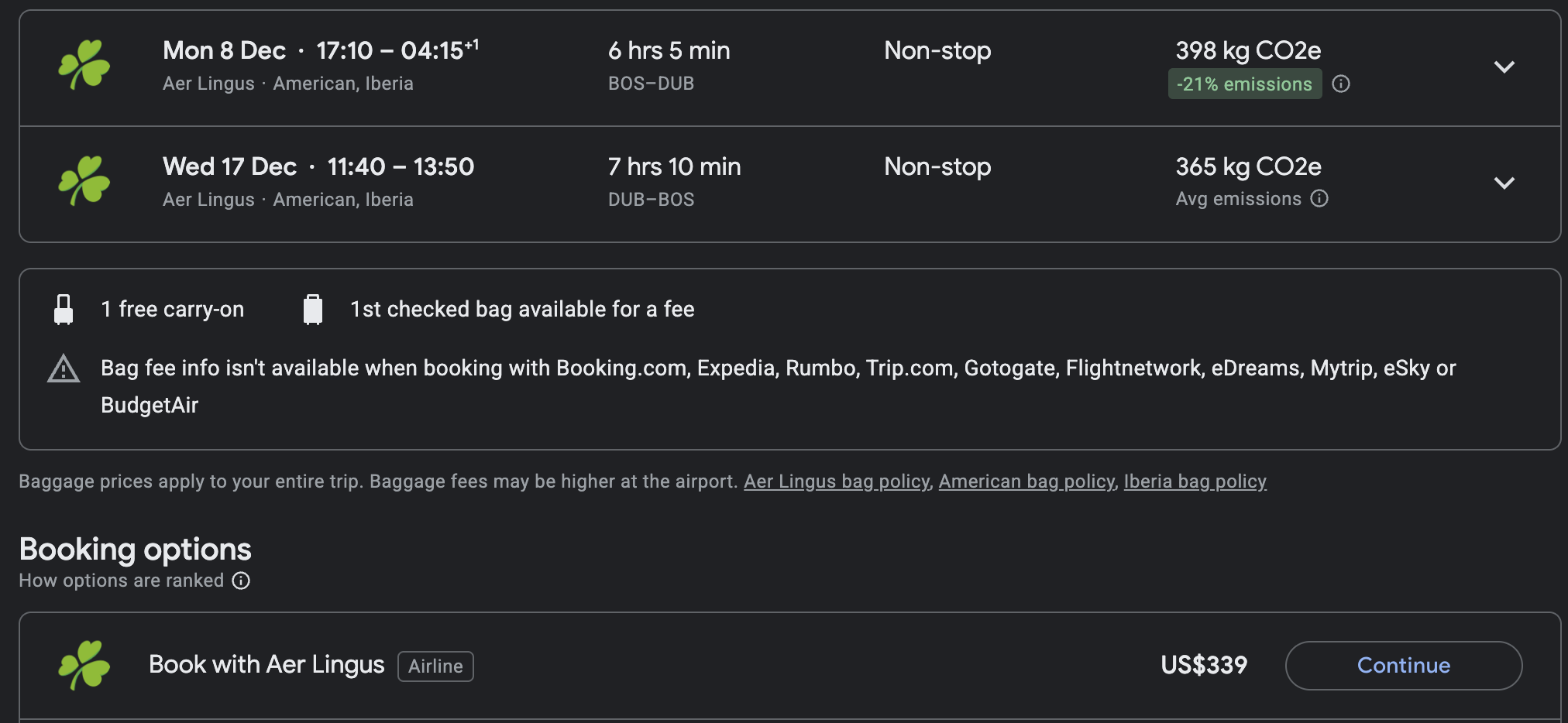 Boston to Dublin with Aer Lingus Boston to Dublin with Aer Lingus