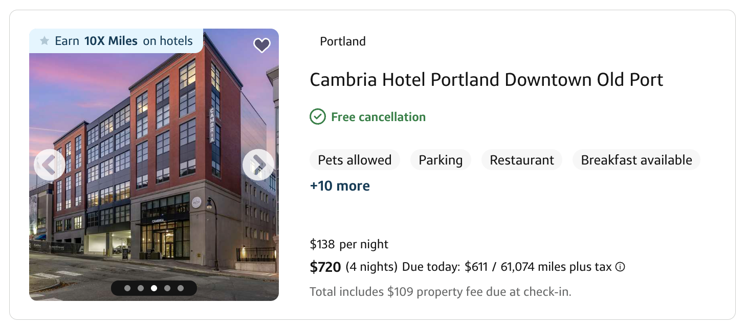 Cambria Portland Maine Hotel Stay on Capital One Travel