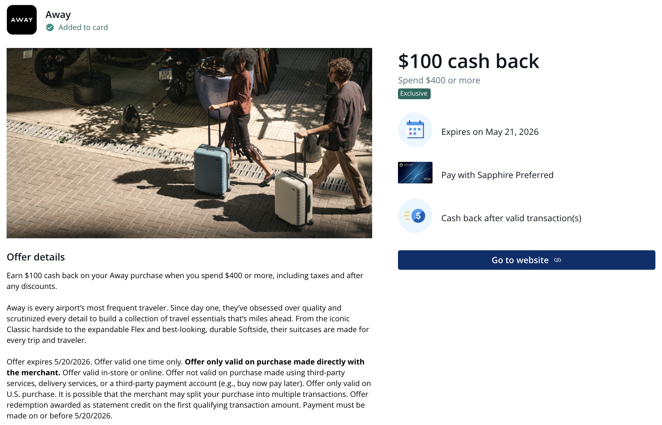 Chase Offer Away April 2026