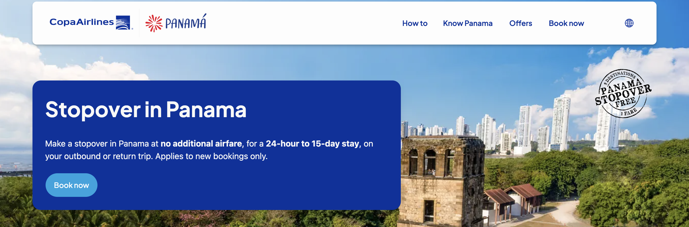 Copa Airlines stopover program Copa Airlines stopover in panama