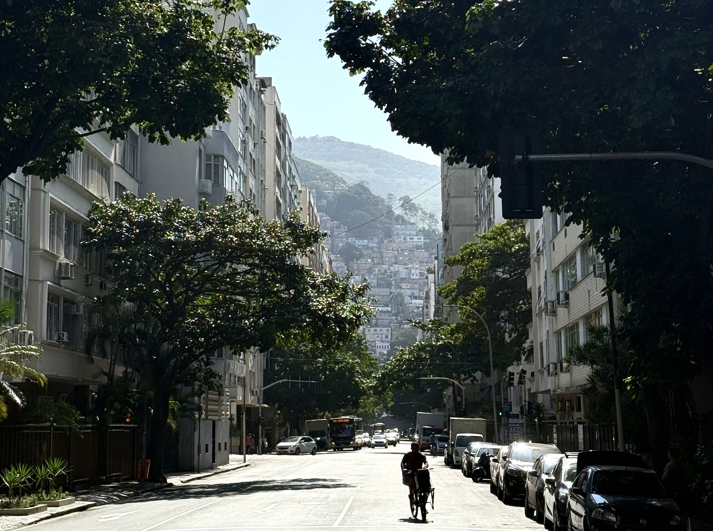 Copacabana and favela Brazil