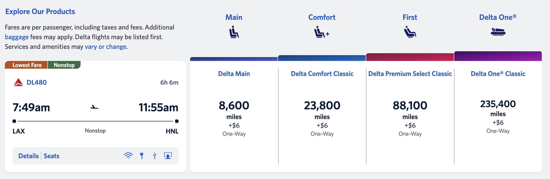 Delta Award Ticket From LAX to HNL