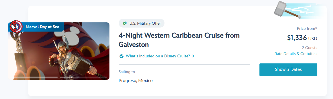 Disneys Grand Californian Resort Spa rate 1 Disney Cruise Marvel Day at sea pricing military