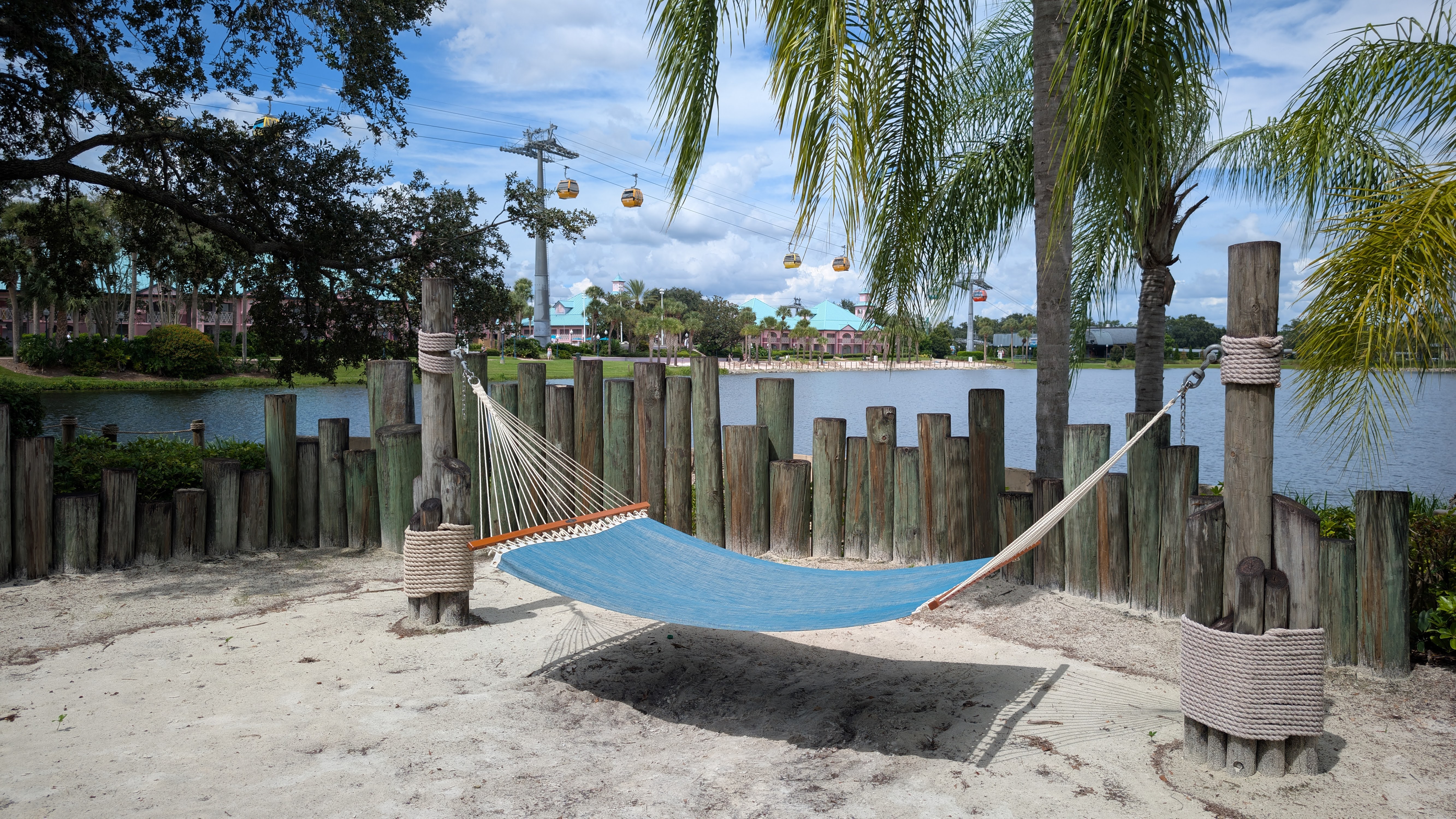 Disney’s Caribbean Beach Resort hammock on the water Disney's Caribbean Beach Resort hammock on the water