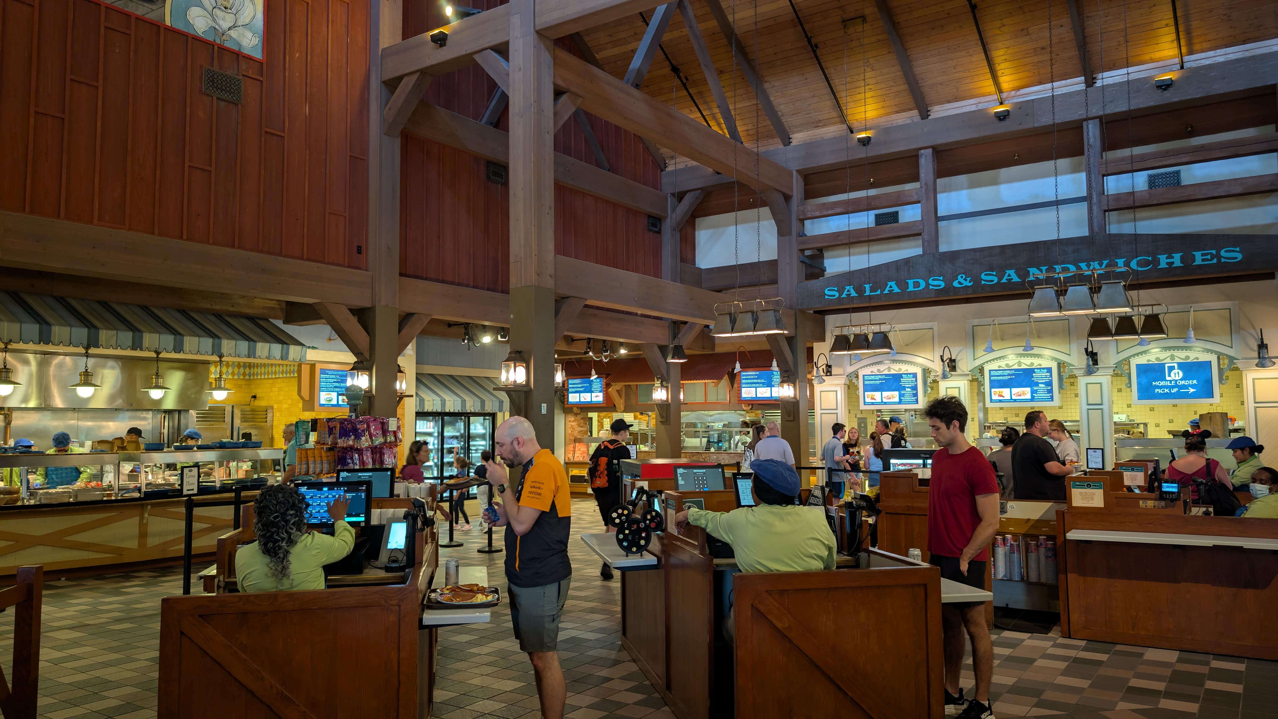 Disney’s Port Orleans Resort Riverside dining Riverside Mill Food Court Disney's Port Orleans Resort Riverside dining Riverside Mill Food Court