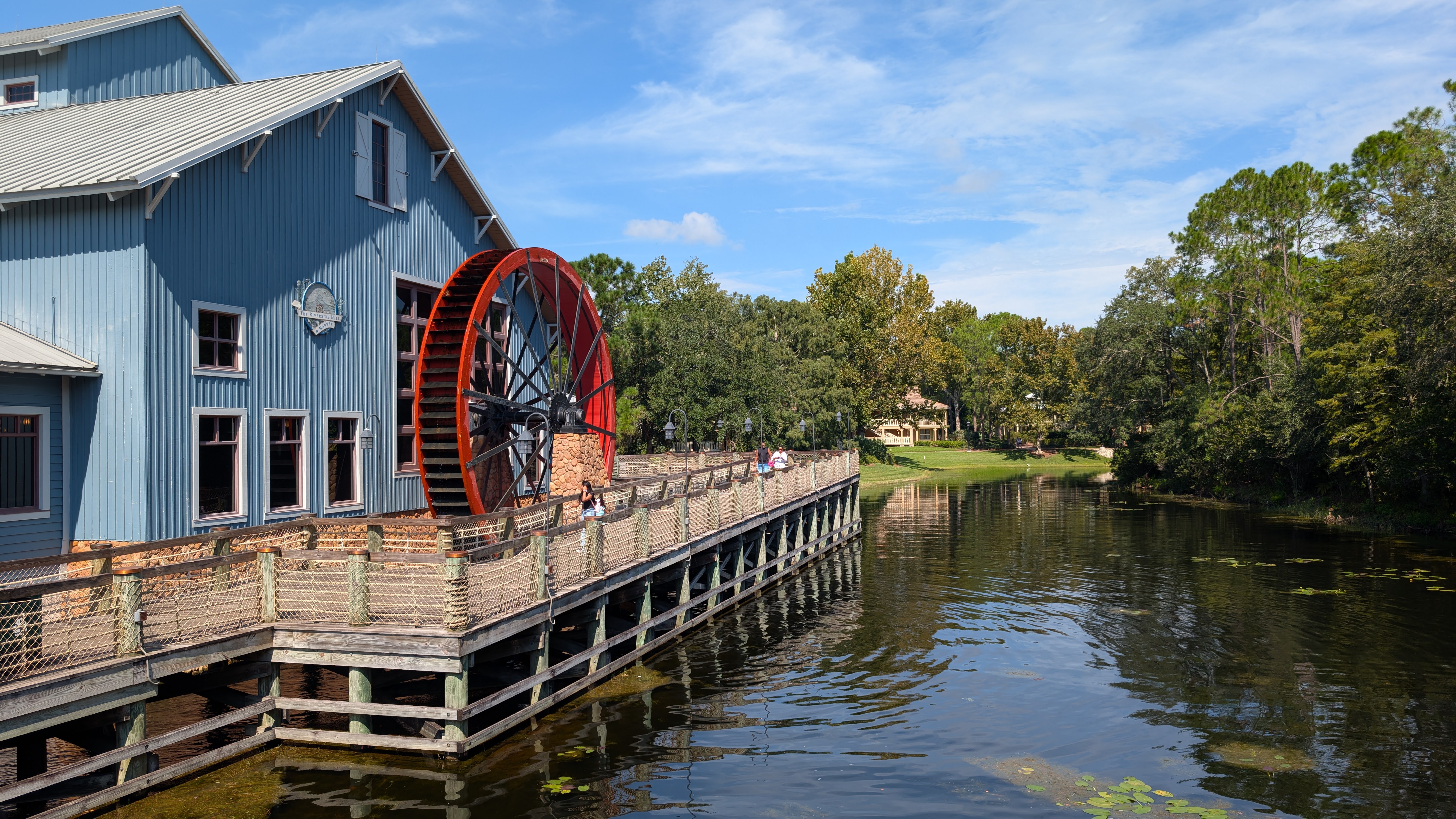 Disney’s Port Orleans Resort Riverside lobby water mill Disney's Port Orleans Resort Riverside lobby water mill