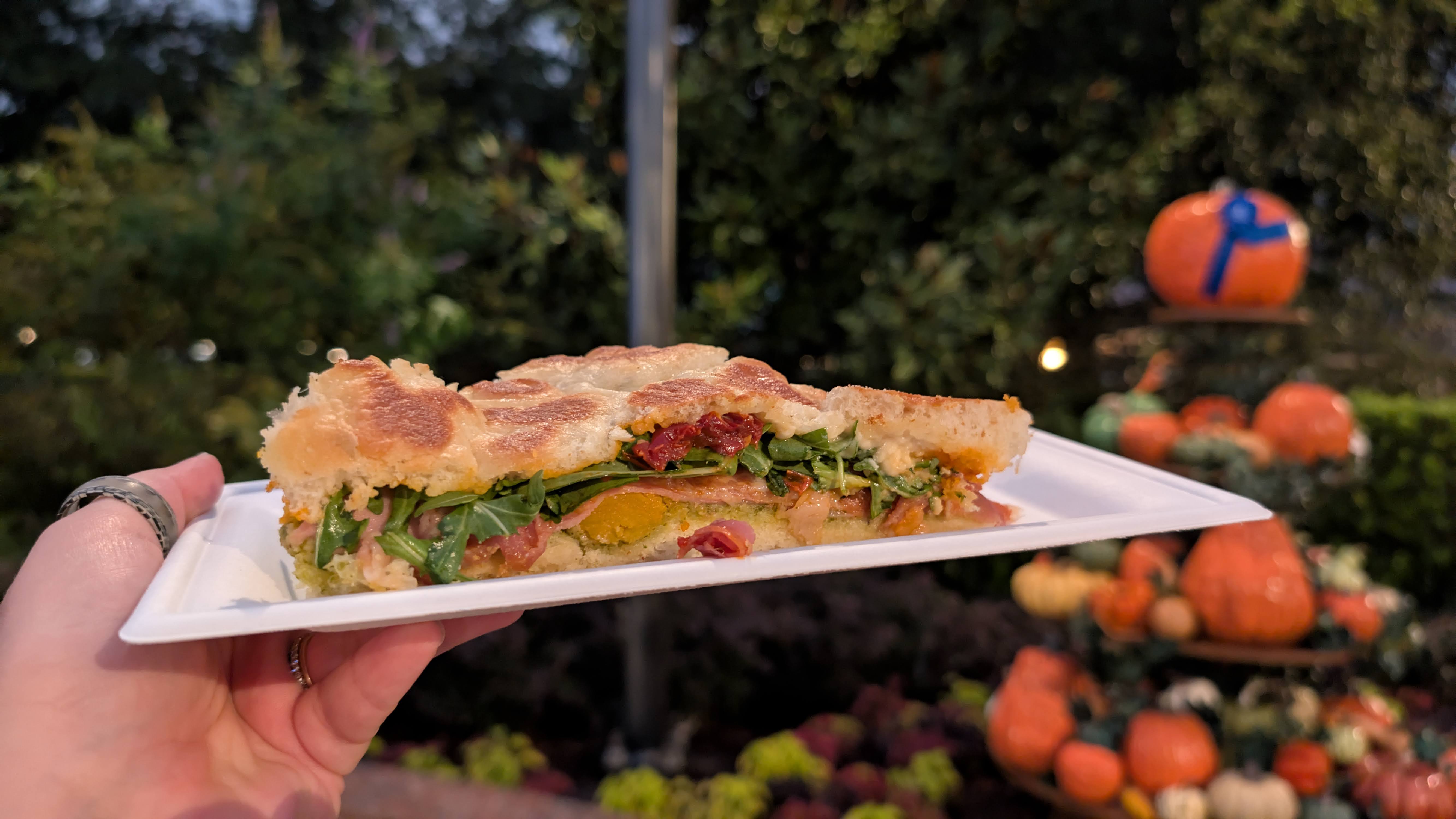 EPCOT Food & Wine Festival 2025 Forest & Field schiaccata sandwich EPCOT Food & Wine Festival 2025 Forest & Field schiaccata sandwich