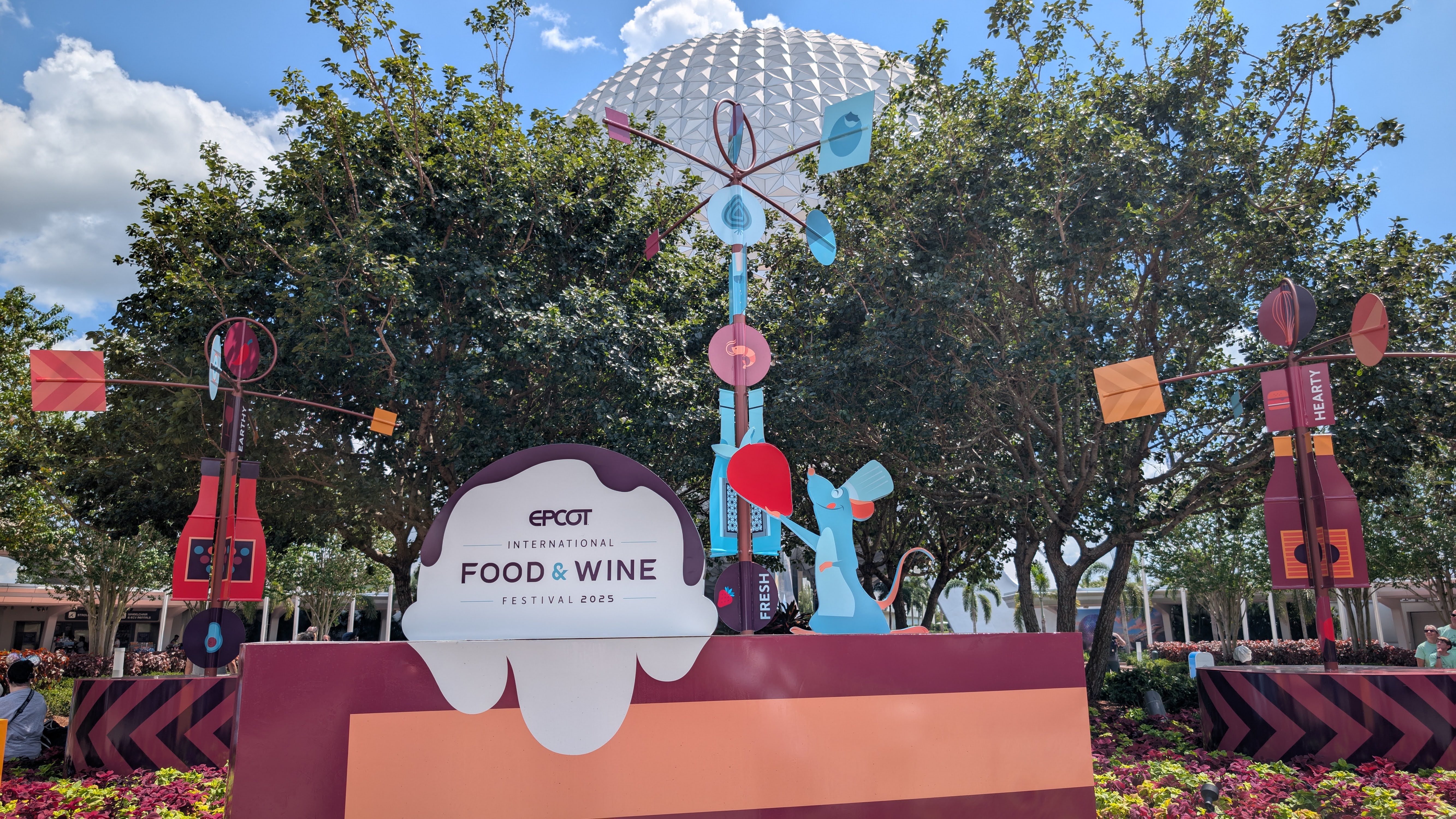 EPCOT Food & Wine Festival 2025 entrance display EPCOT Food & Wine Festival 2025 entrance display