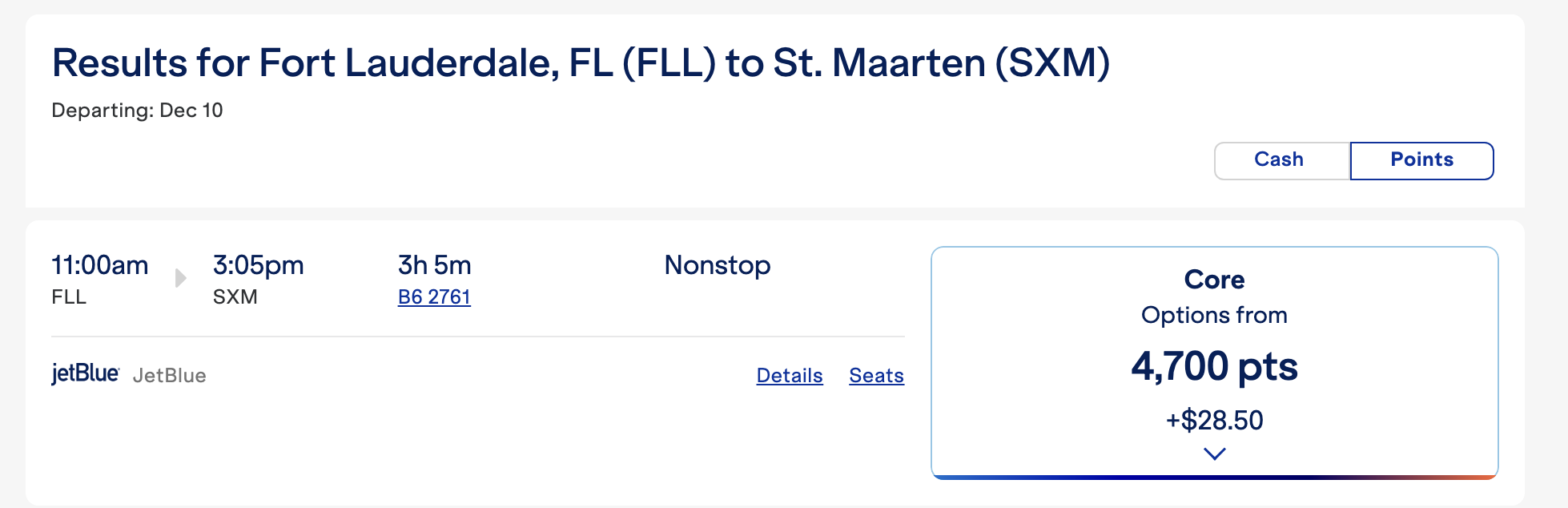 FLL SXM JetBlue Points FLL SXM JetBlue Points