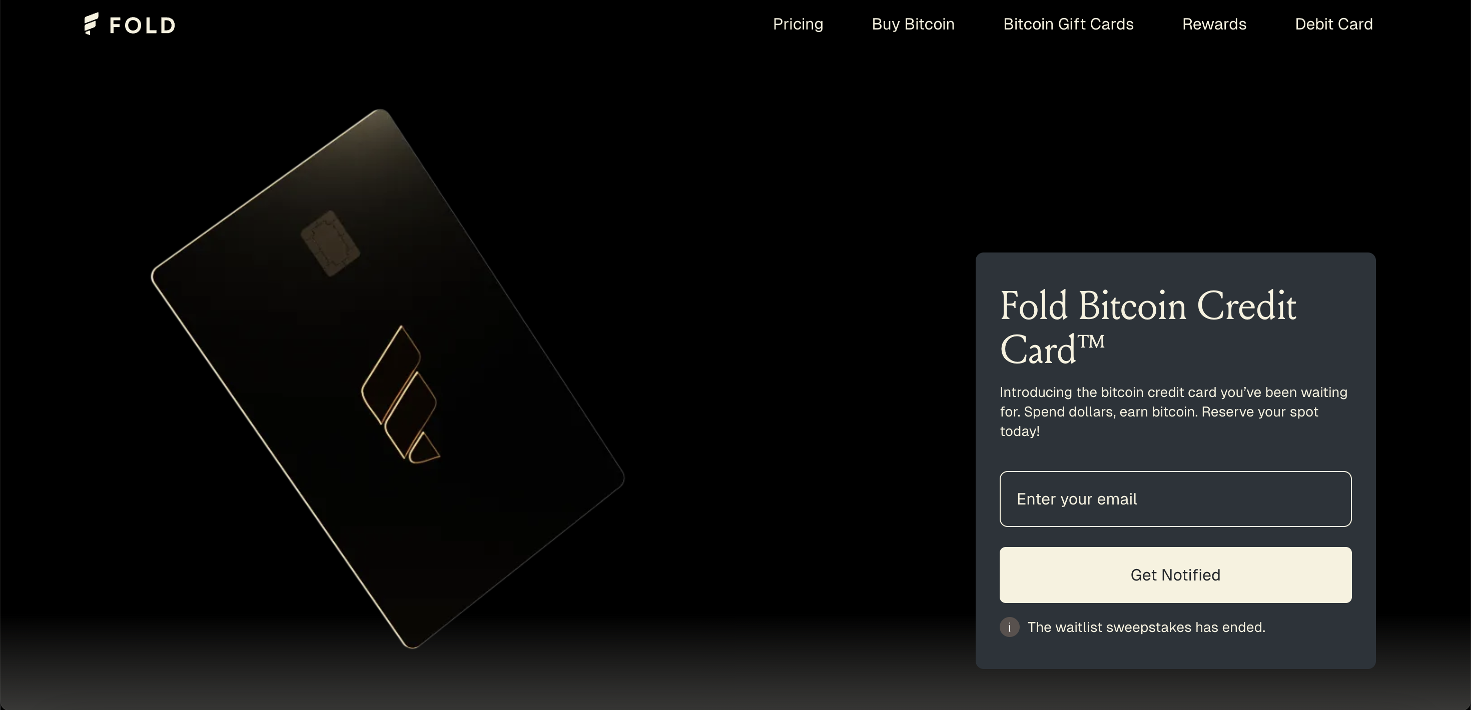 Fold credit card Fold credit card