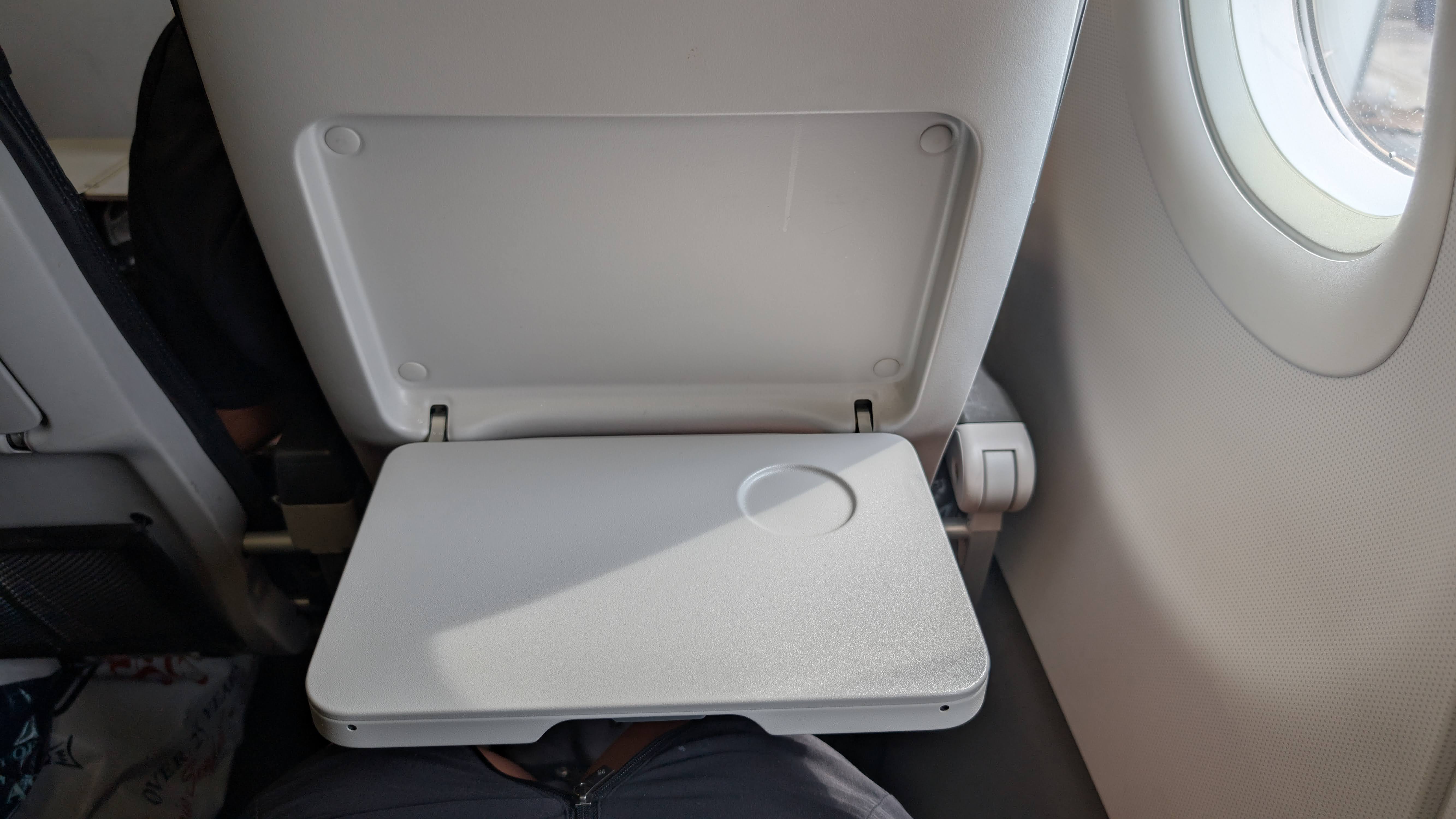 Frontier Airlines A321neo UpFront Plus tray table