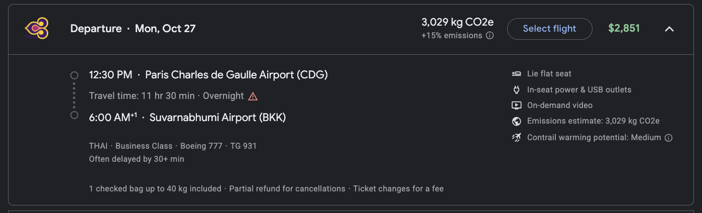 Google Flights Thai Airways CDG BKK Google Flights Thai Airways CDG BKK