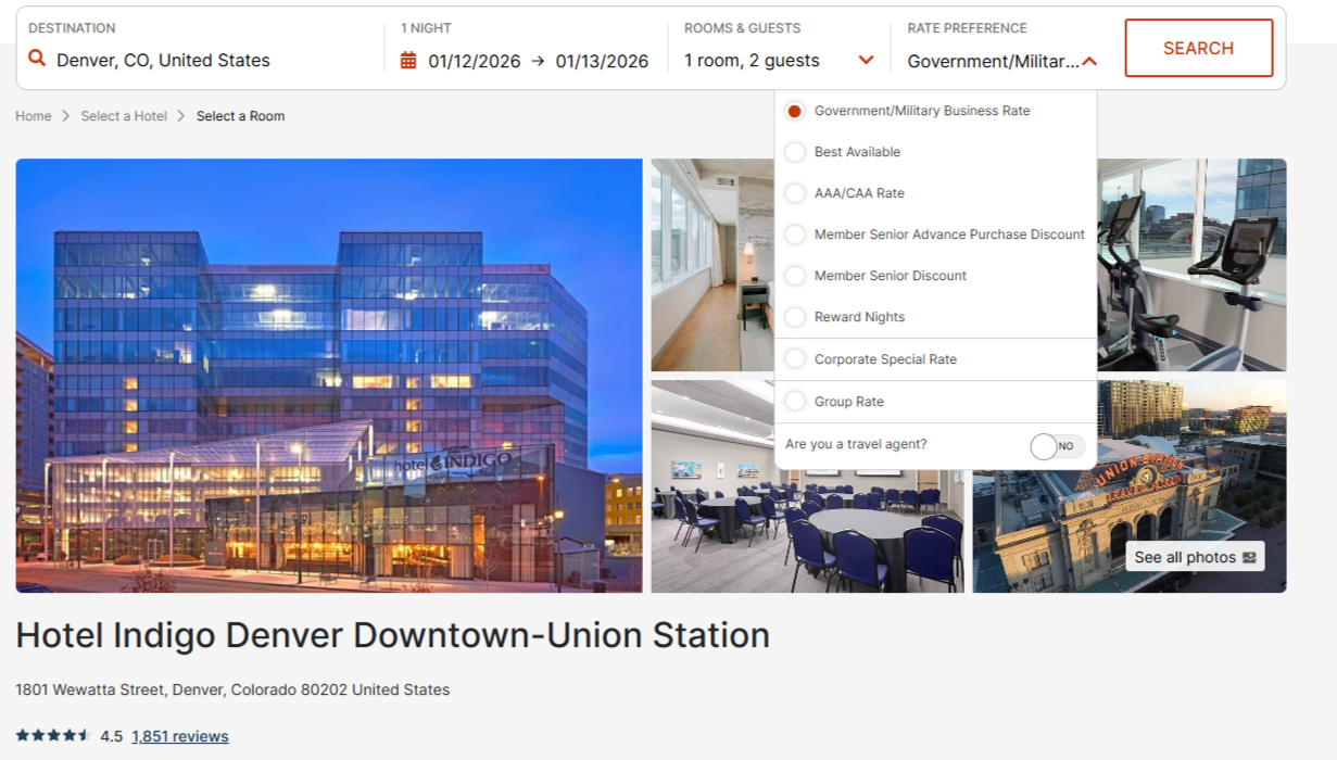 IHG military rate search IHG military rate search