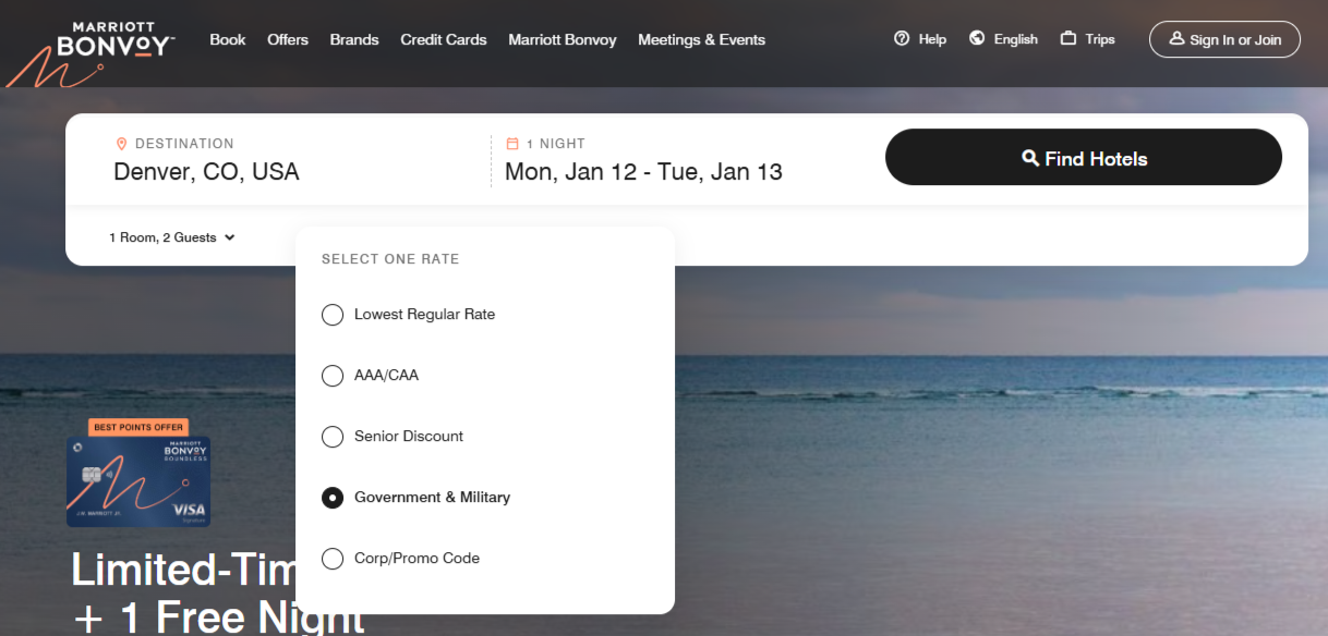Marriott military discount Marriott military rate search